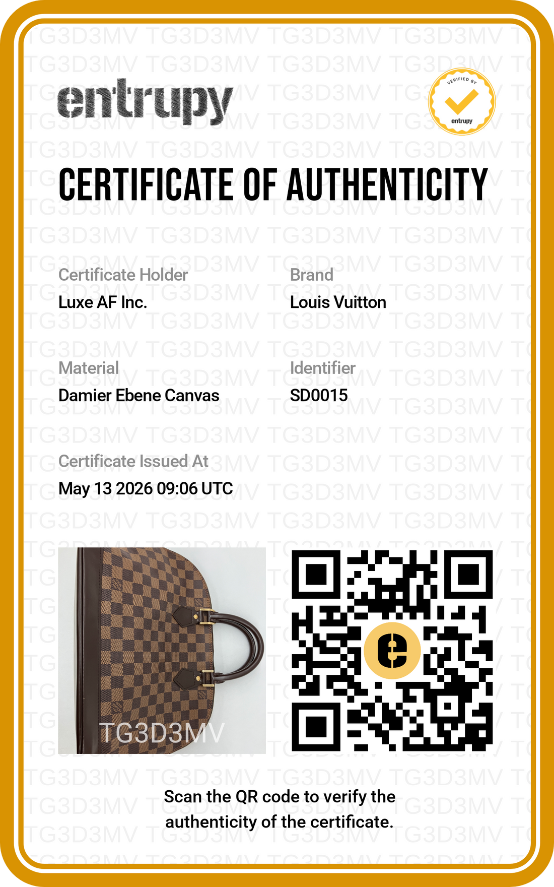 Louis Vuitton Alma Damier Ebene Handle Bag LV2659