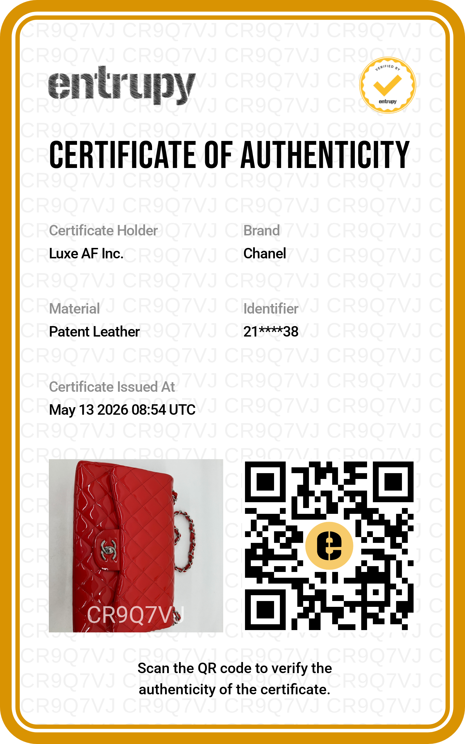 Chanel Classic Flap Red Quilted Patent Leather Shoulder Bag With Silver Buckle(21***38) CC1908