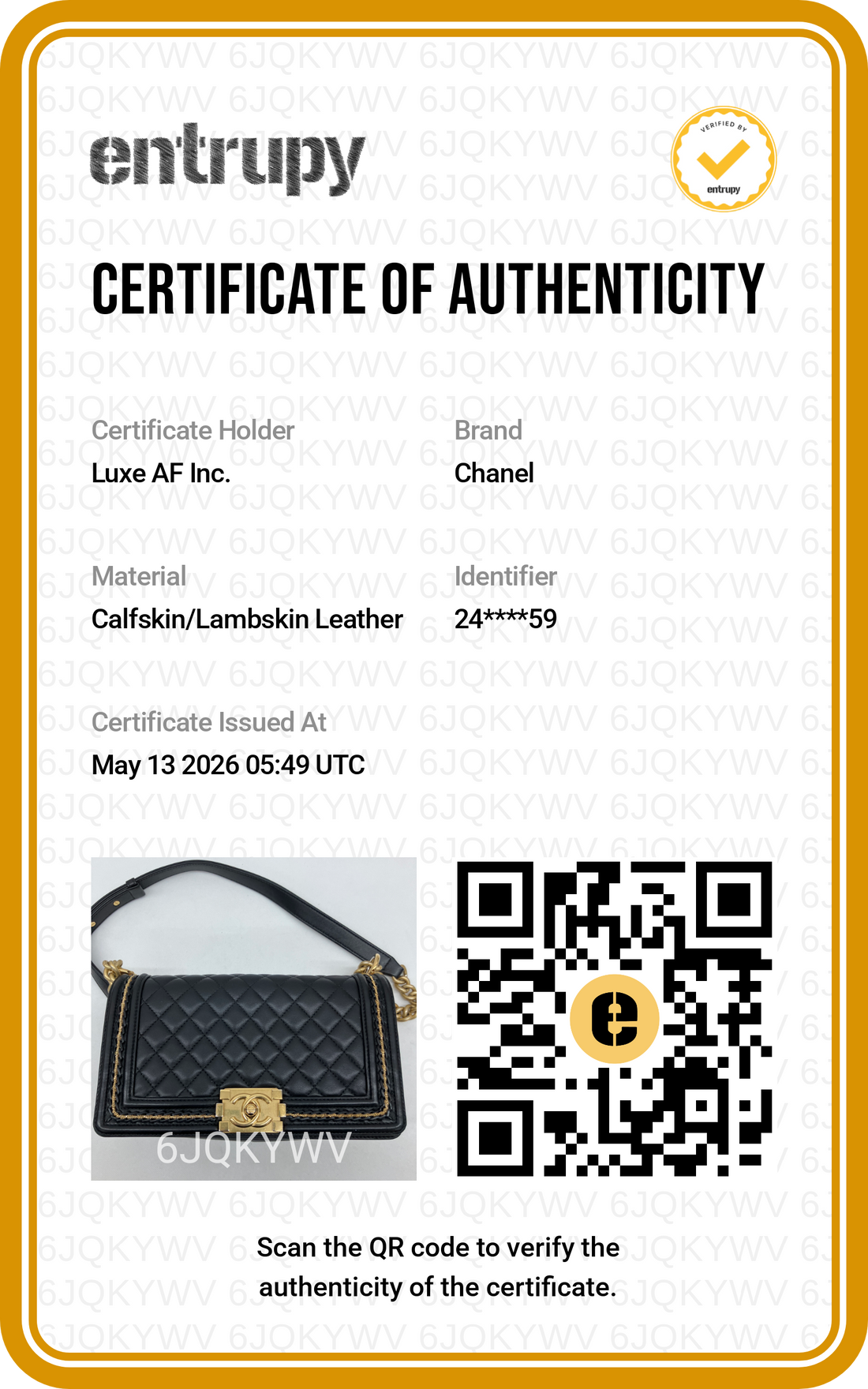 Chanel LeBoy Black Quilted Lambskin Medium Size Flap Bag With Gold Buckle(24***59) CC1909