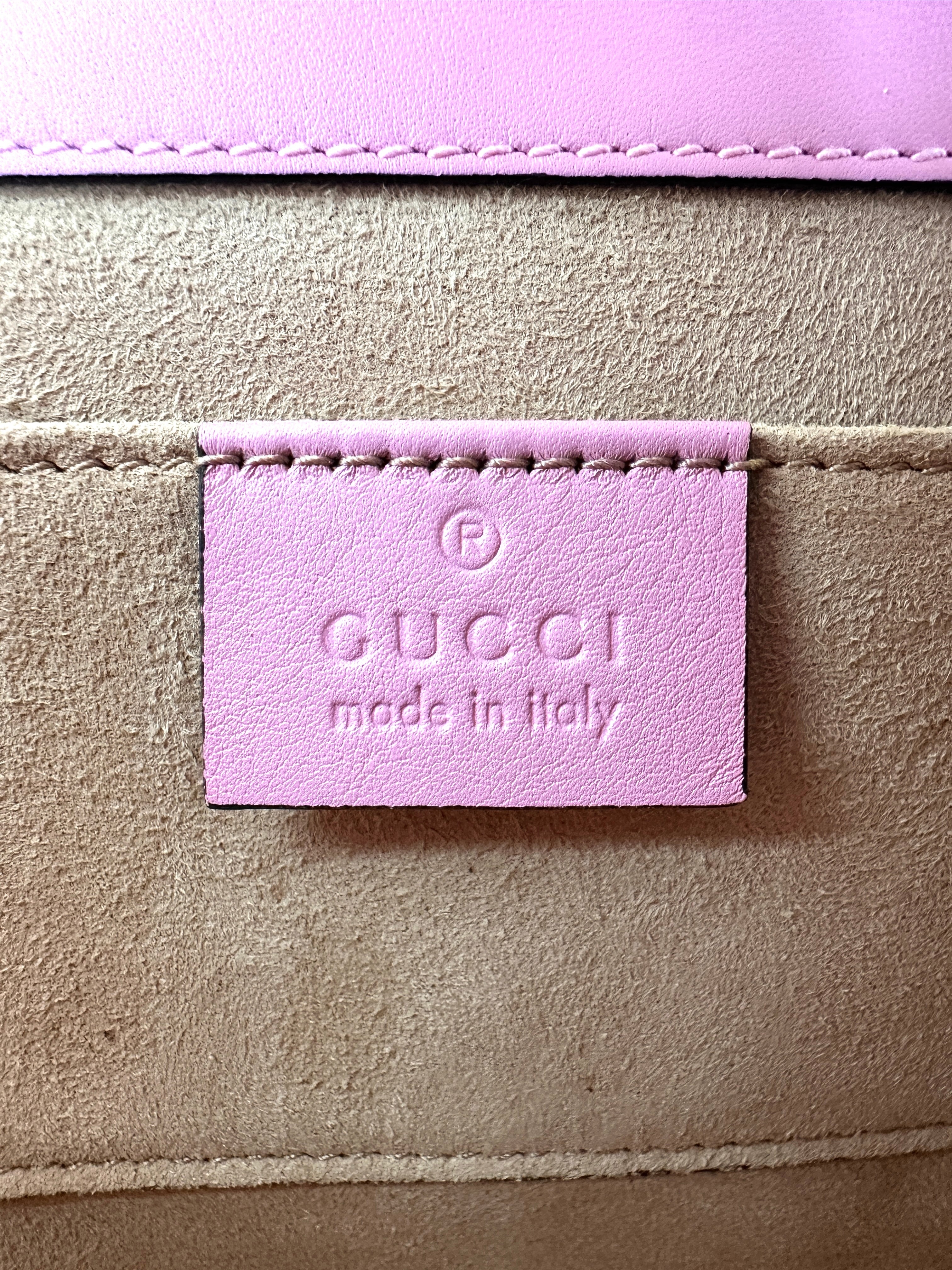 Gucci Padlock GG Supreme Monogram Strawberry Shoulder Bag GG934