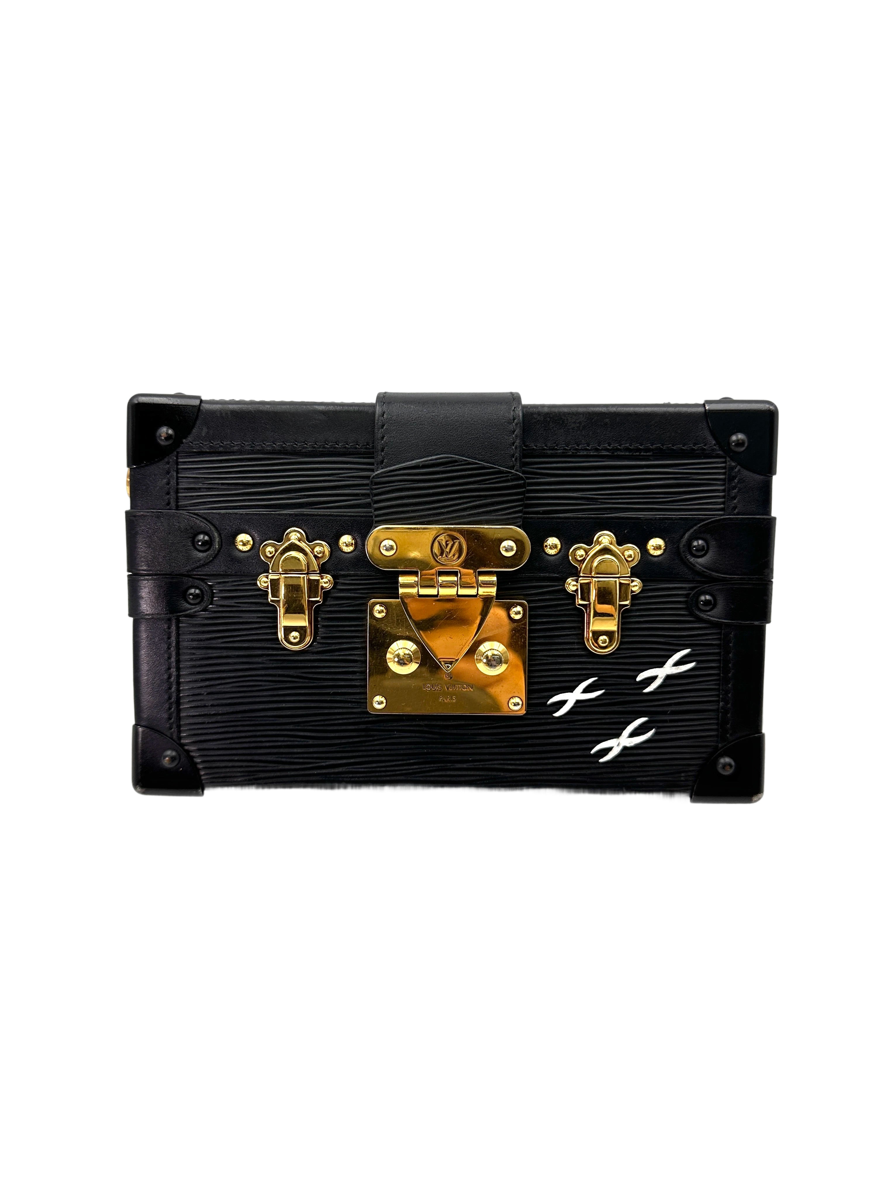 Louis Vuitton Petite Malle Black Epi Leather Shoulder Bag LV2672