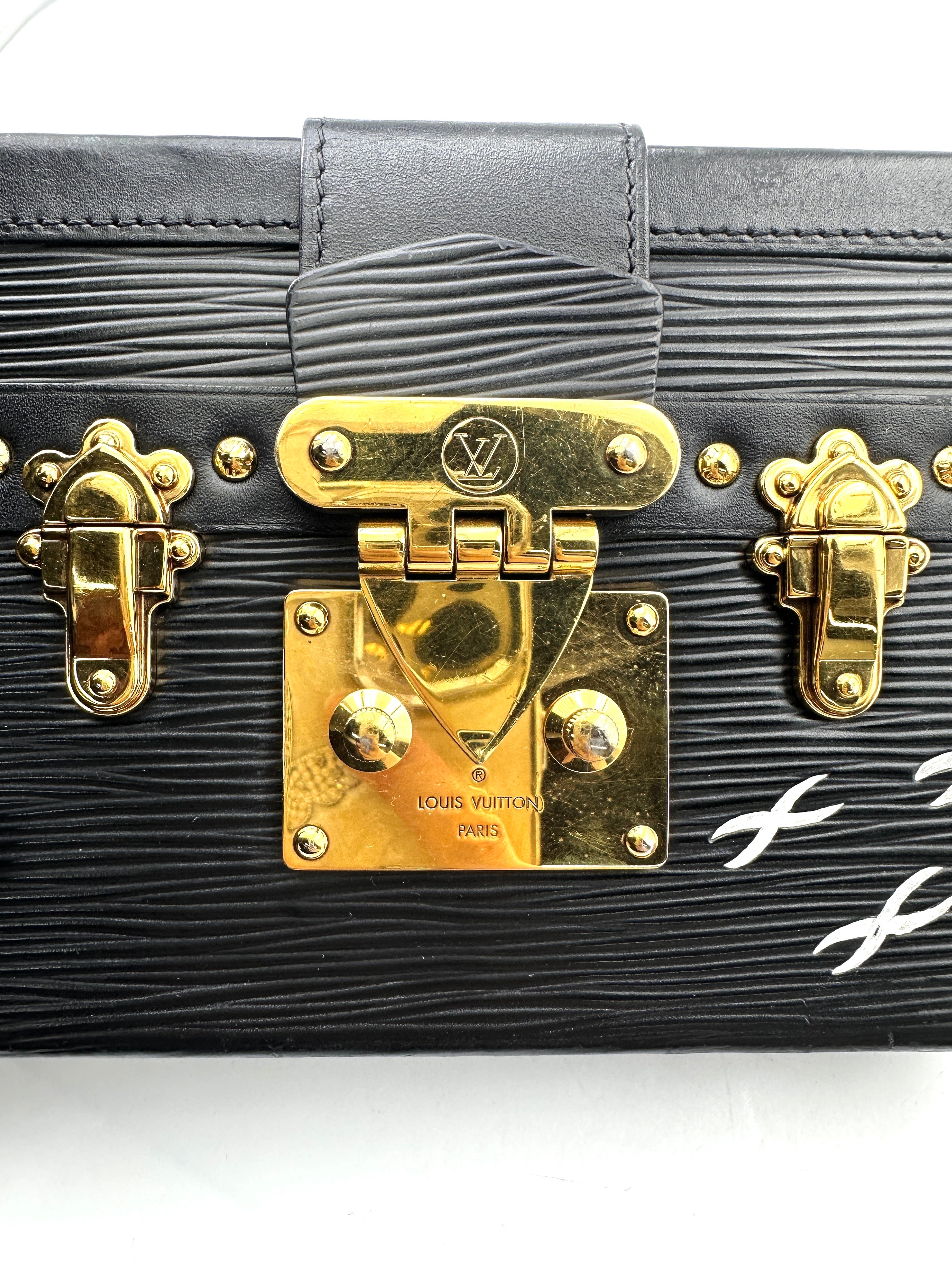 Louis Vuitton Petite Malle Black Epi Leather Shoulder Bag LV2672