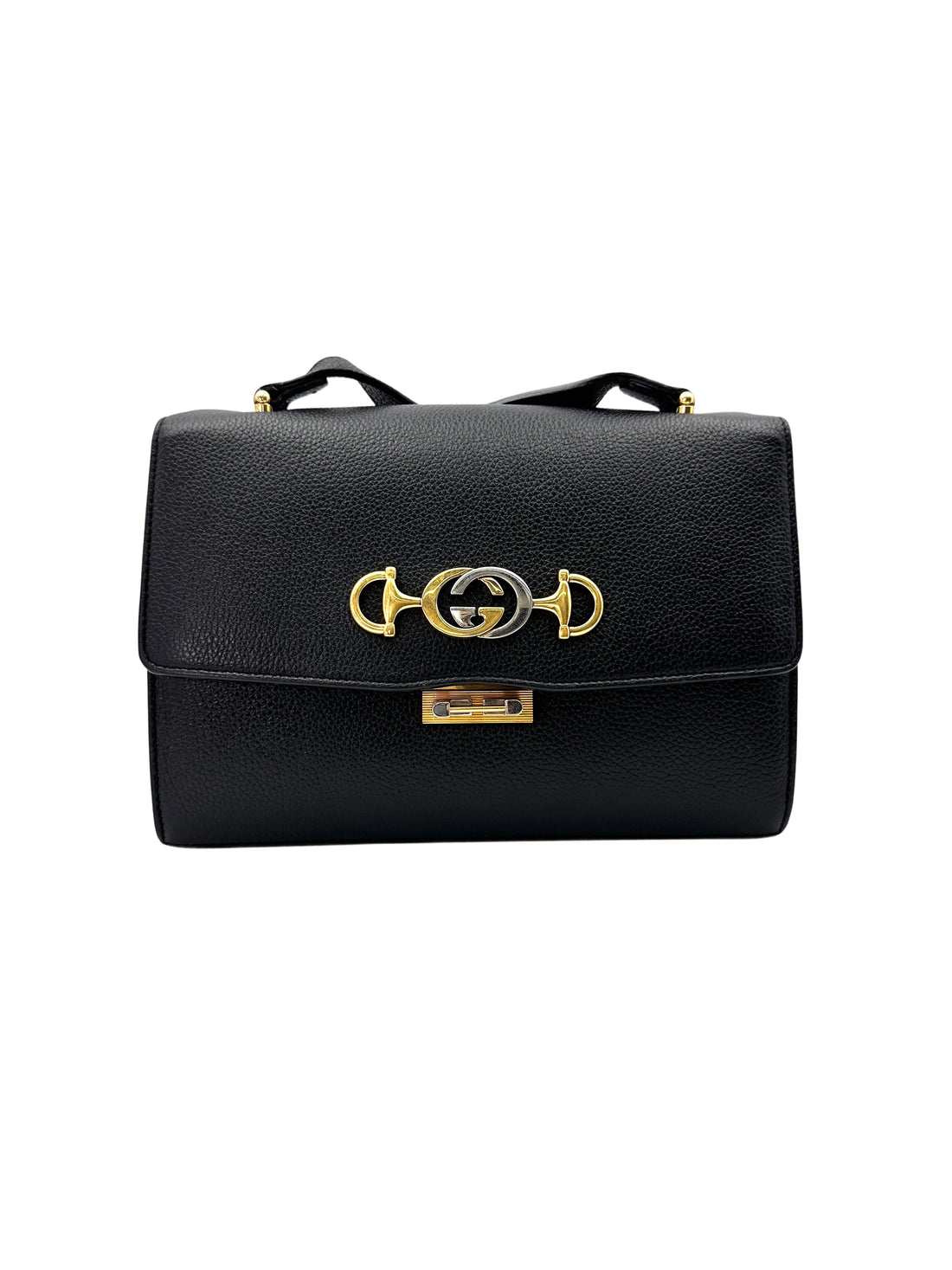 Gucci Zumi Black Leather Shoulder Bag GG937