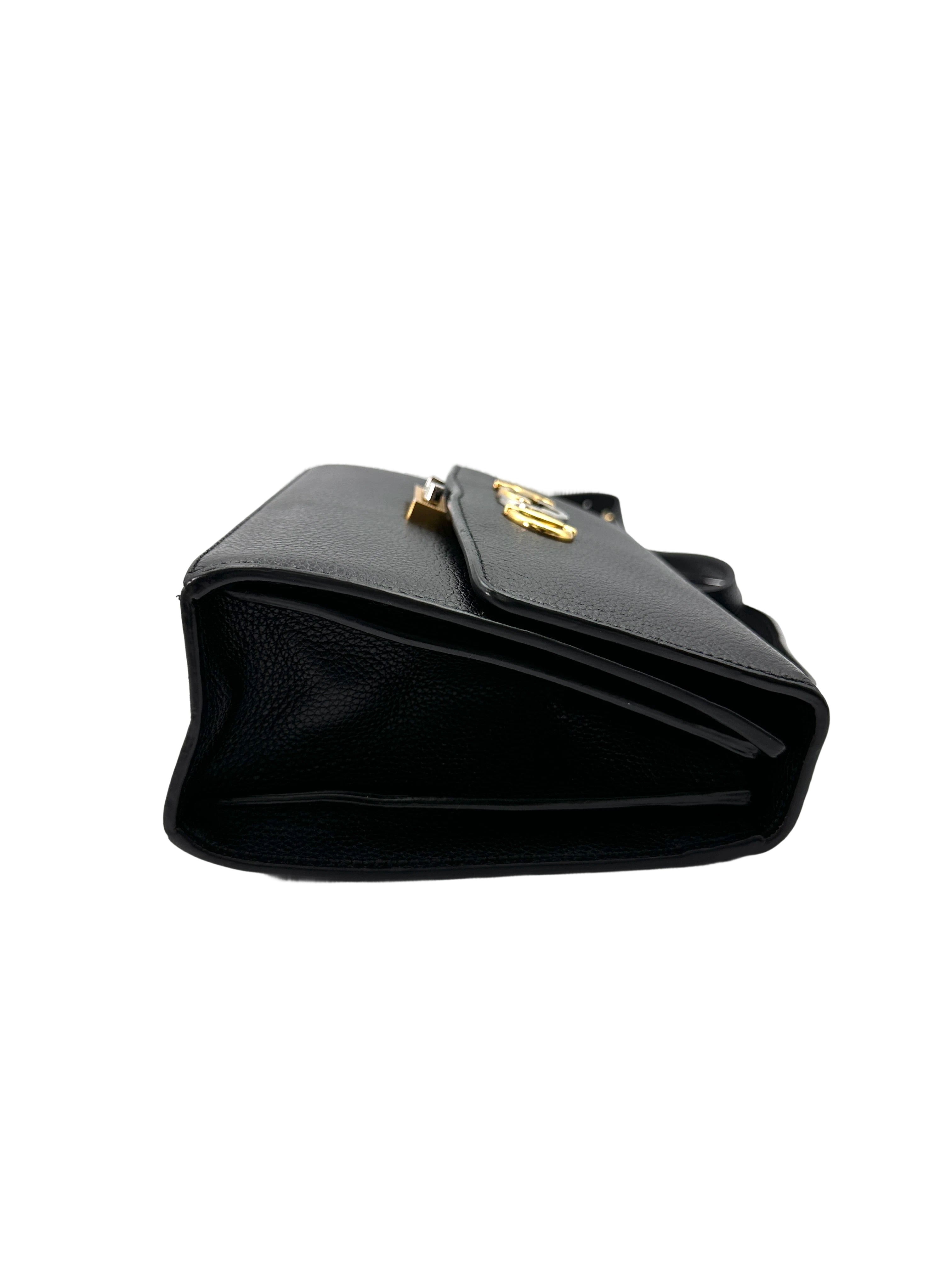 Gucci Zumi Black Leather Shoulder Bag GG937
