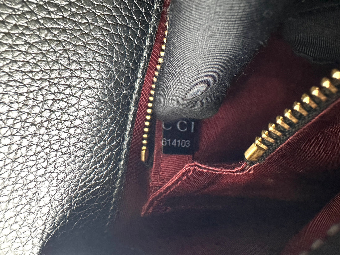 Gucci Zumi Black Leather Shoulder Bag GG937