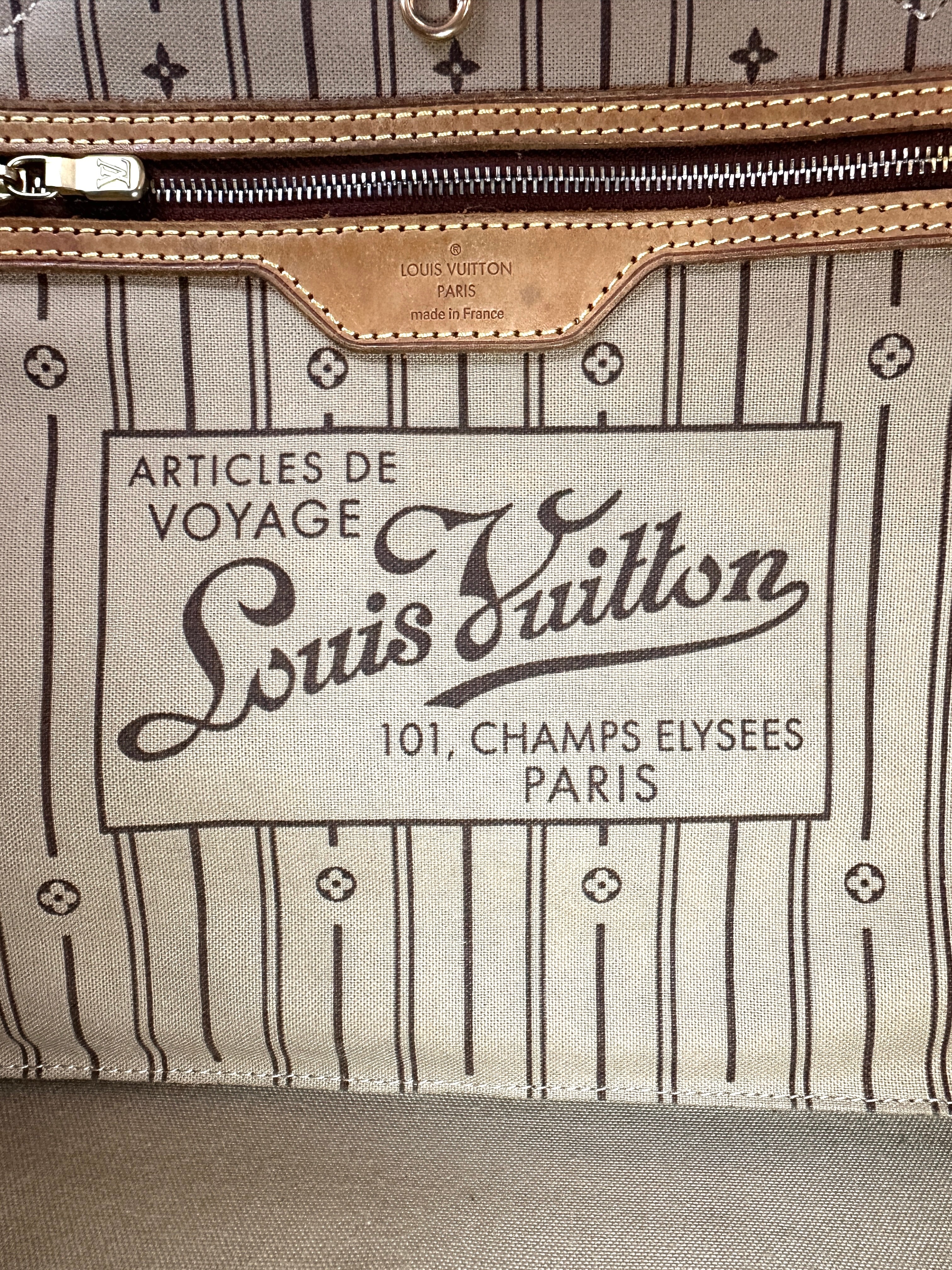 Louis Vuitton Neverfull Monogram Canvas Shoulder Bag LV2663