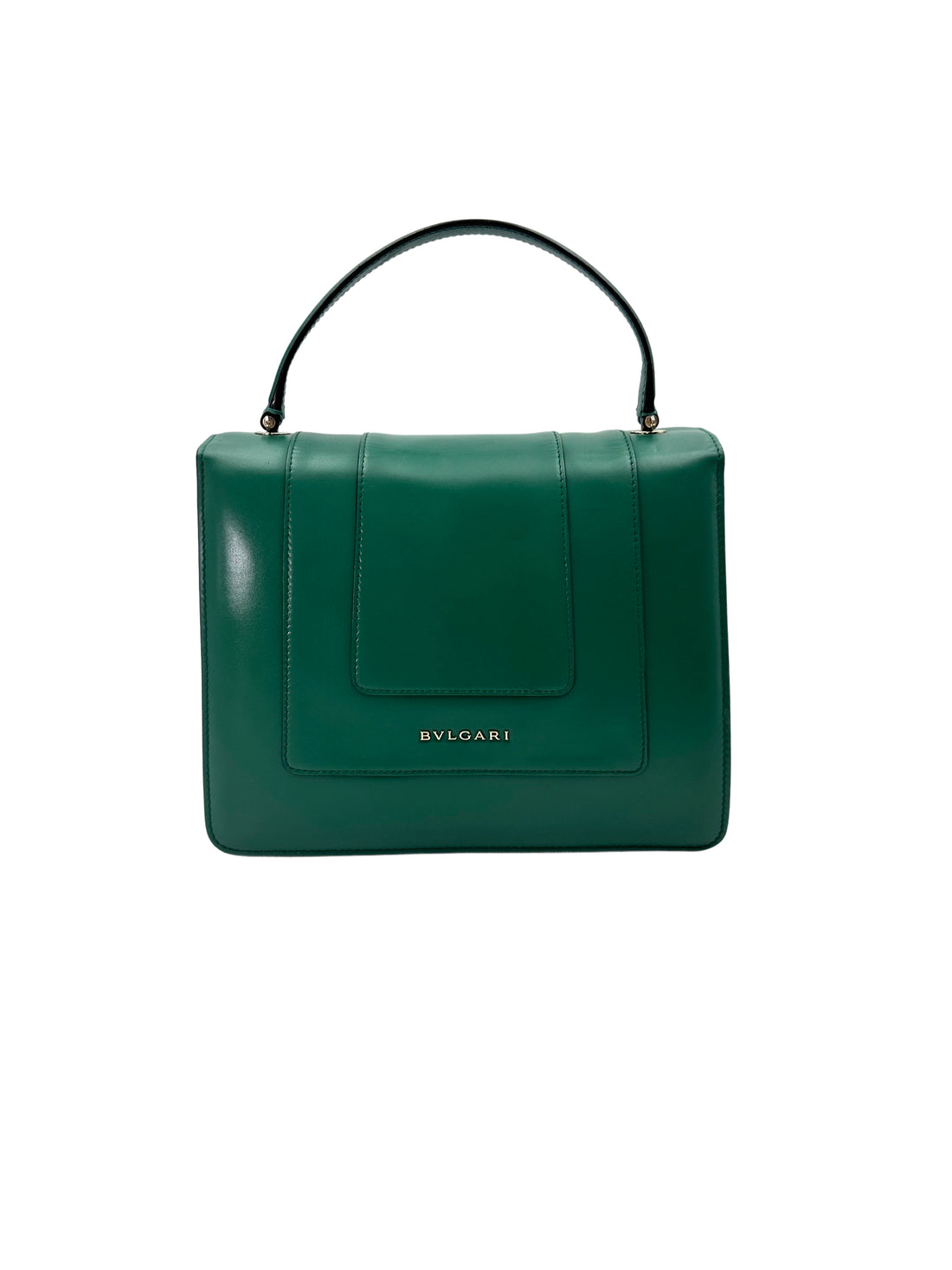 Bvlgari Serpenti Forever Green Leather Shoulder Bag BS41