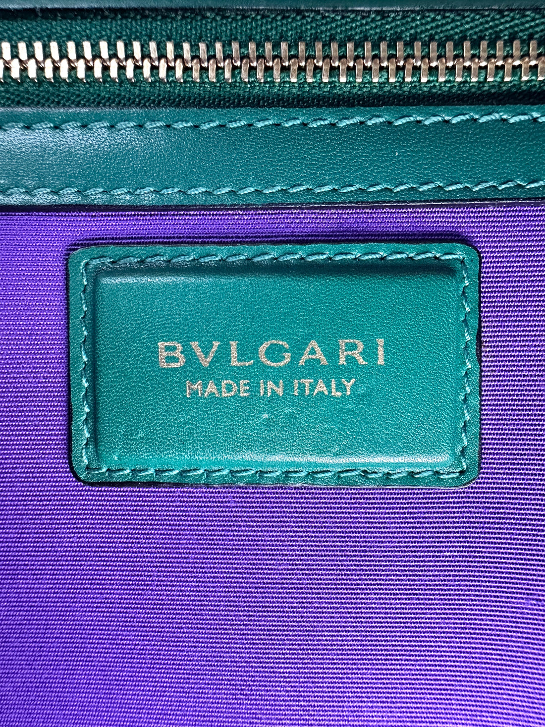 Bvlgari Serpenti Forever Green Leather Shoulder Bag BS41