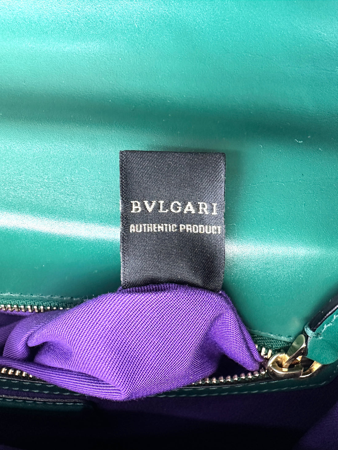 Bvlgari Serpenti Forever Green Leather Shoulder Bag BS41