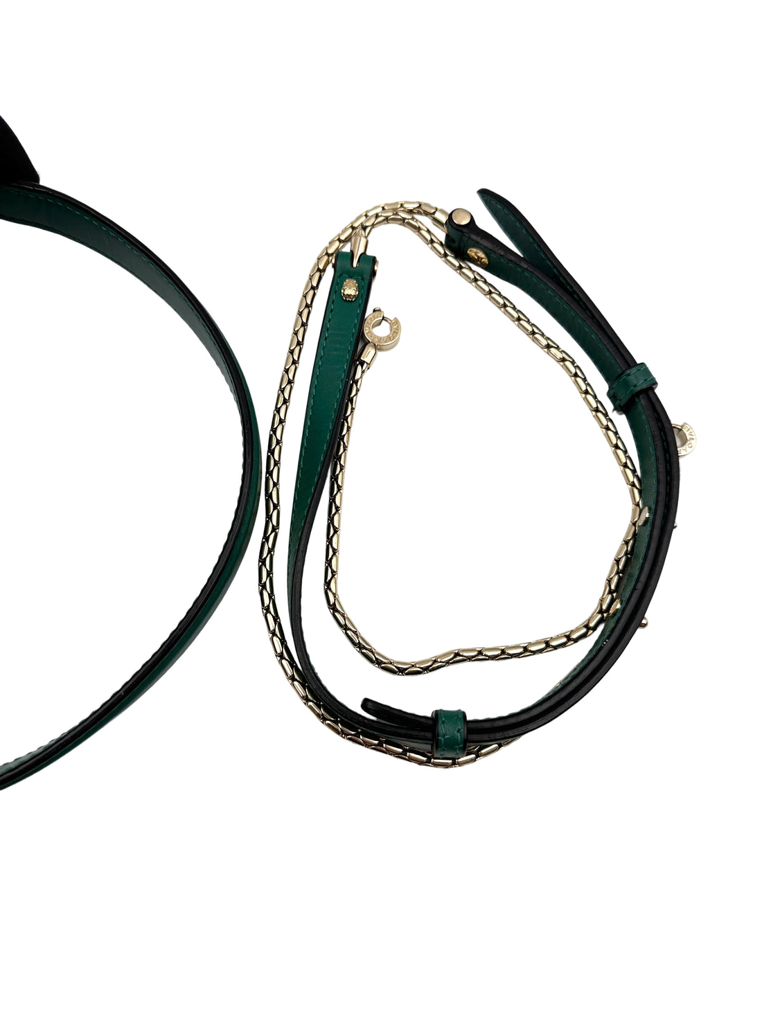 Bvlgari Serpenti Forever Green Leather Shoulder Bag BS41