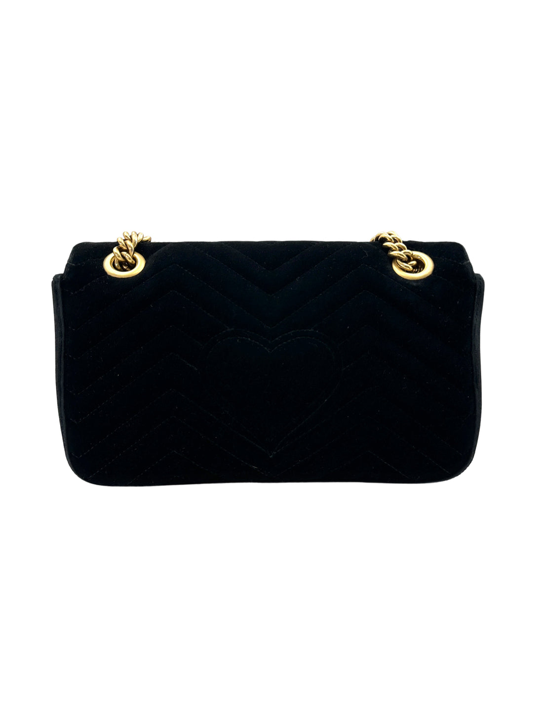 Gucci GG Marmont Black Velvet Shoulder Bag GG939