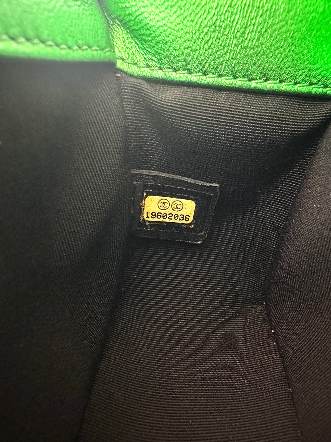 Chanel LeBoy Metallic Green Quilted Leather Small Size Flap Bag With Silver Buckle(19***36) CC1918