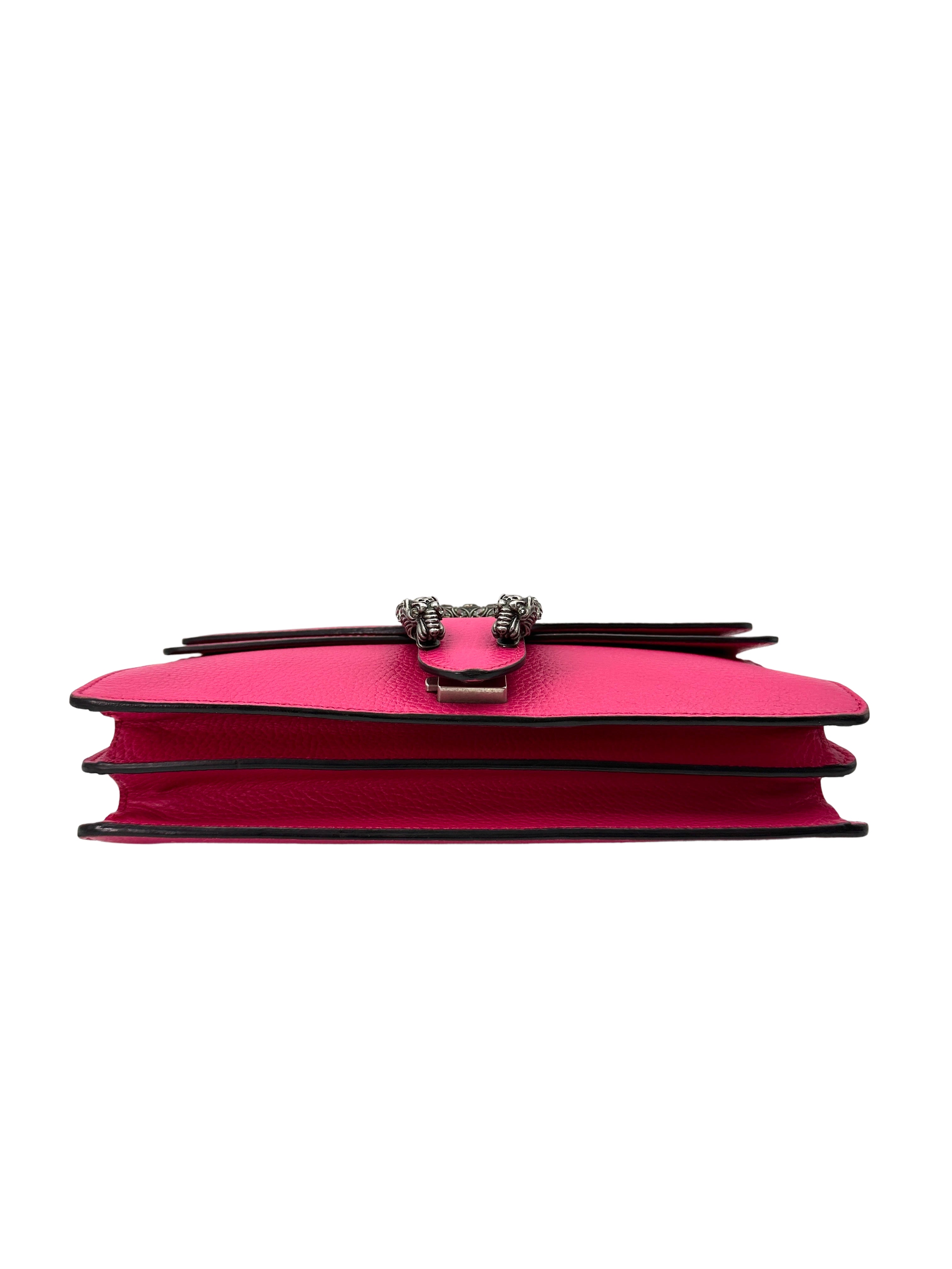 Gucci Dionysus Pink Leather Medium Size Shoulder Bag GG942