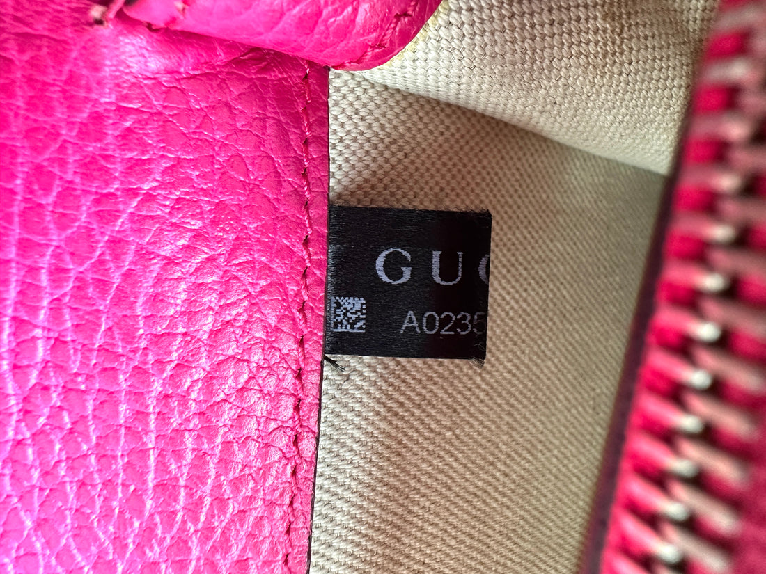 Gucci Dionysus Pink Leather Medium Size Shoulder Bag GG942