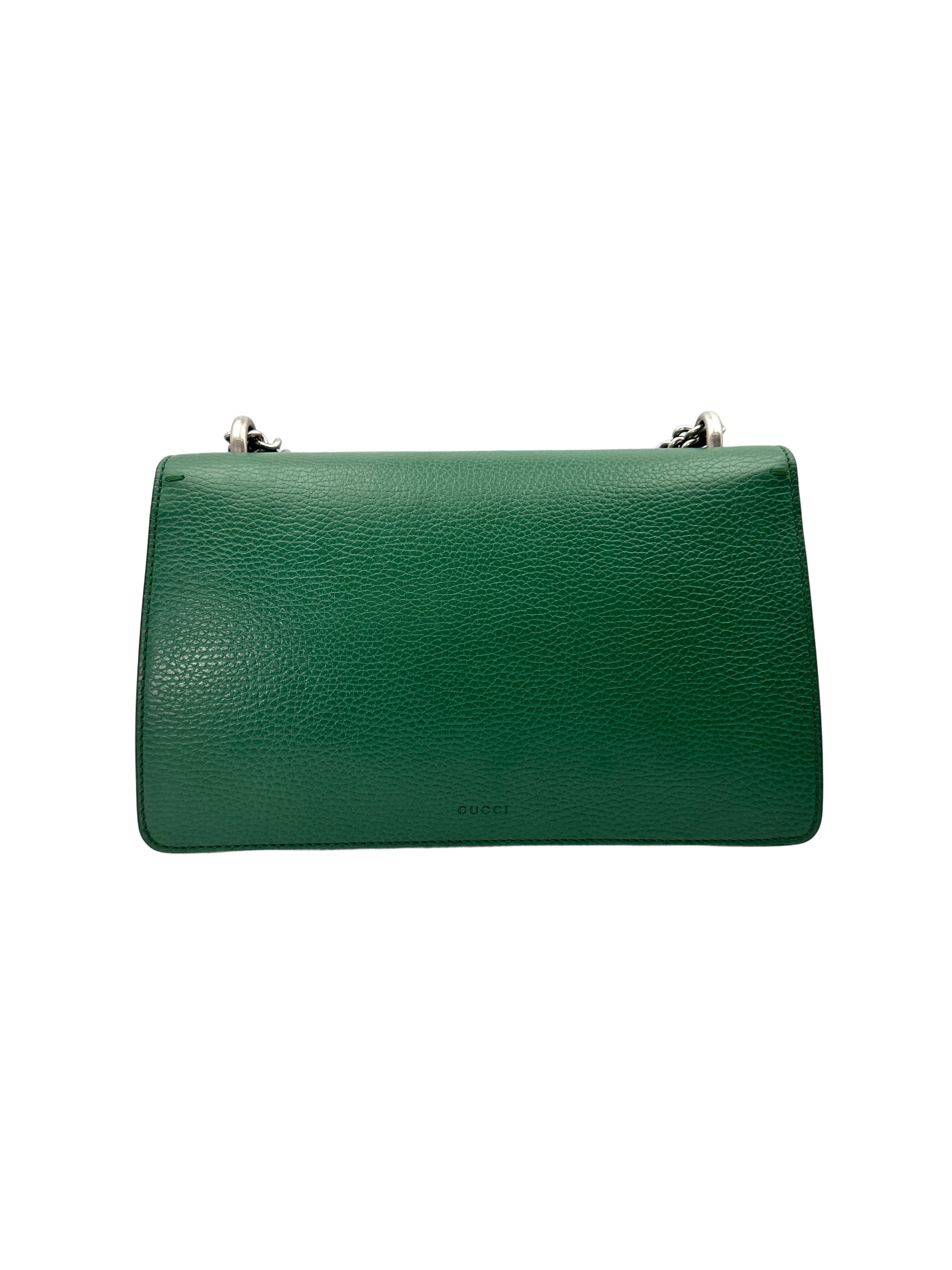 Gucci Dionysus Green Leather Medium Size Shoulder Bag GG938