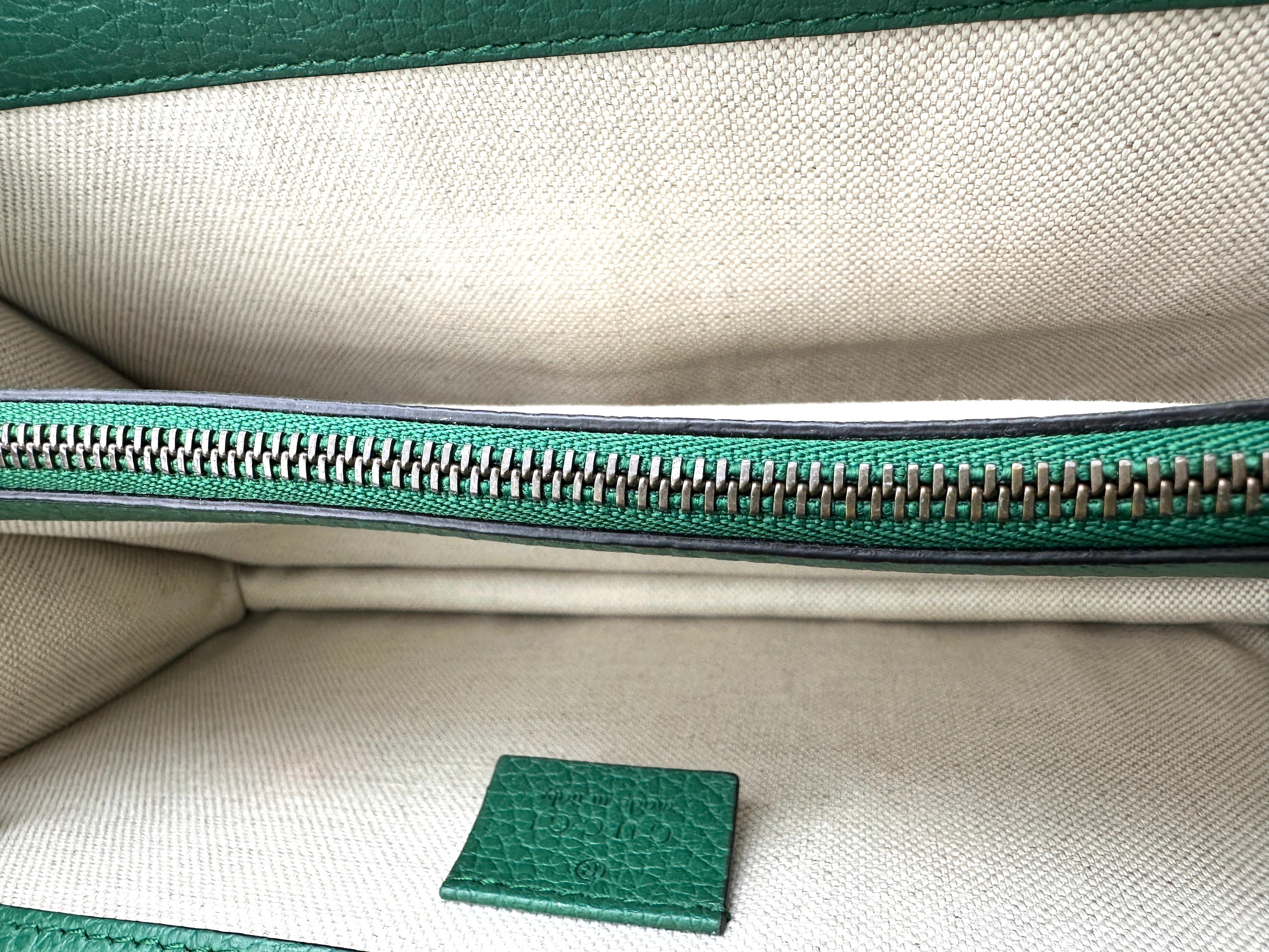 Gucci Dionysus Green Leather Medium Size Shoulder Bag GG938