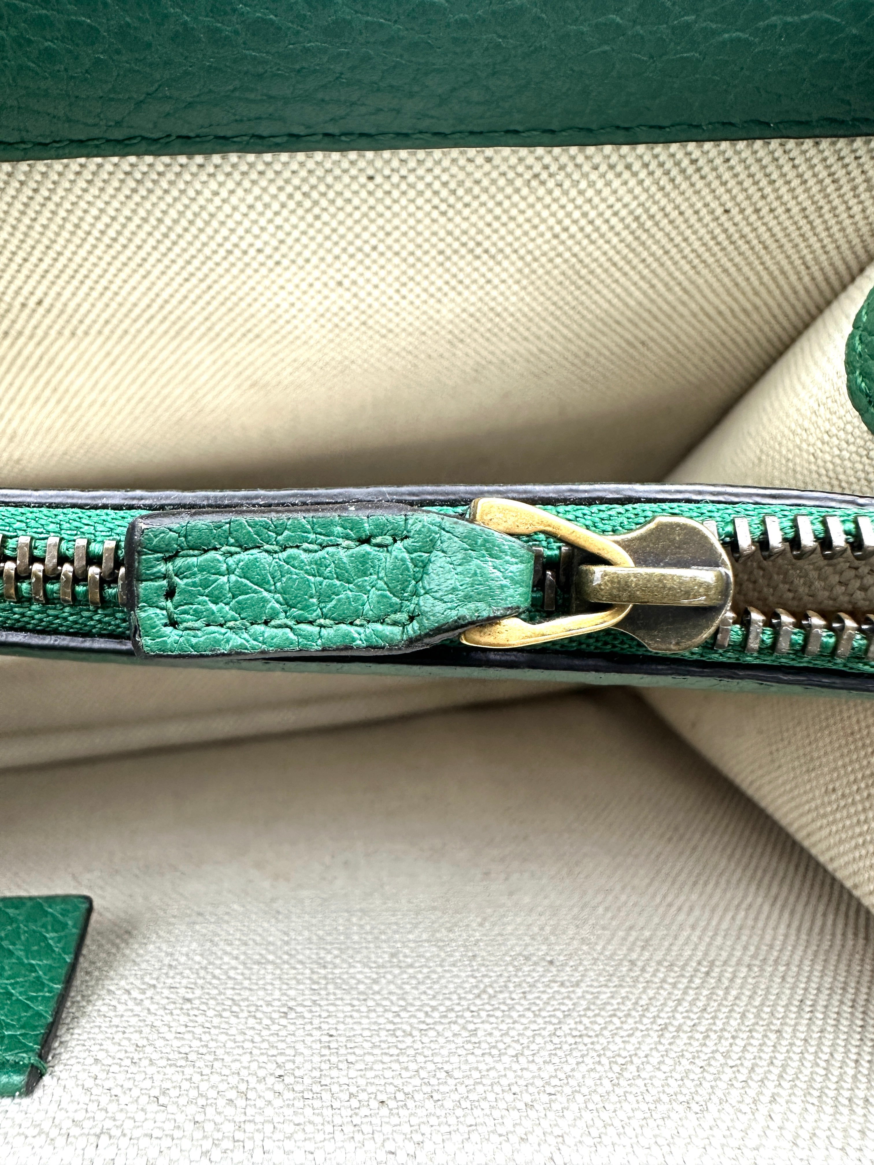 Gucci Dionysus Green Leather Medium Size Shoulder Bag GG938