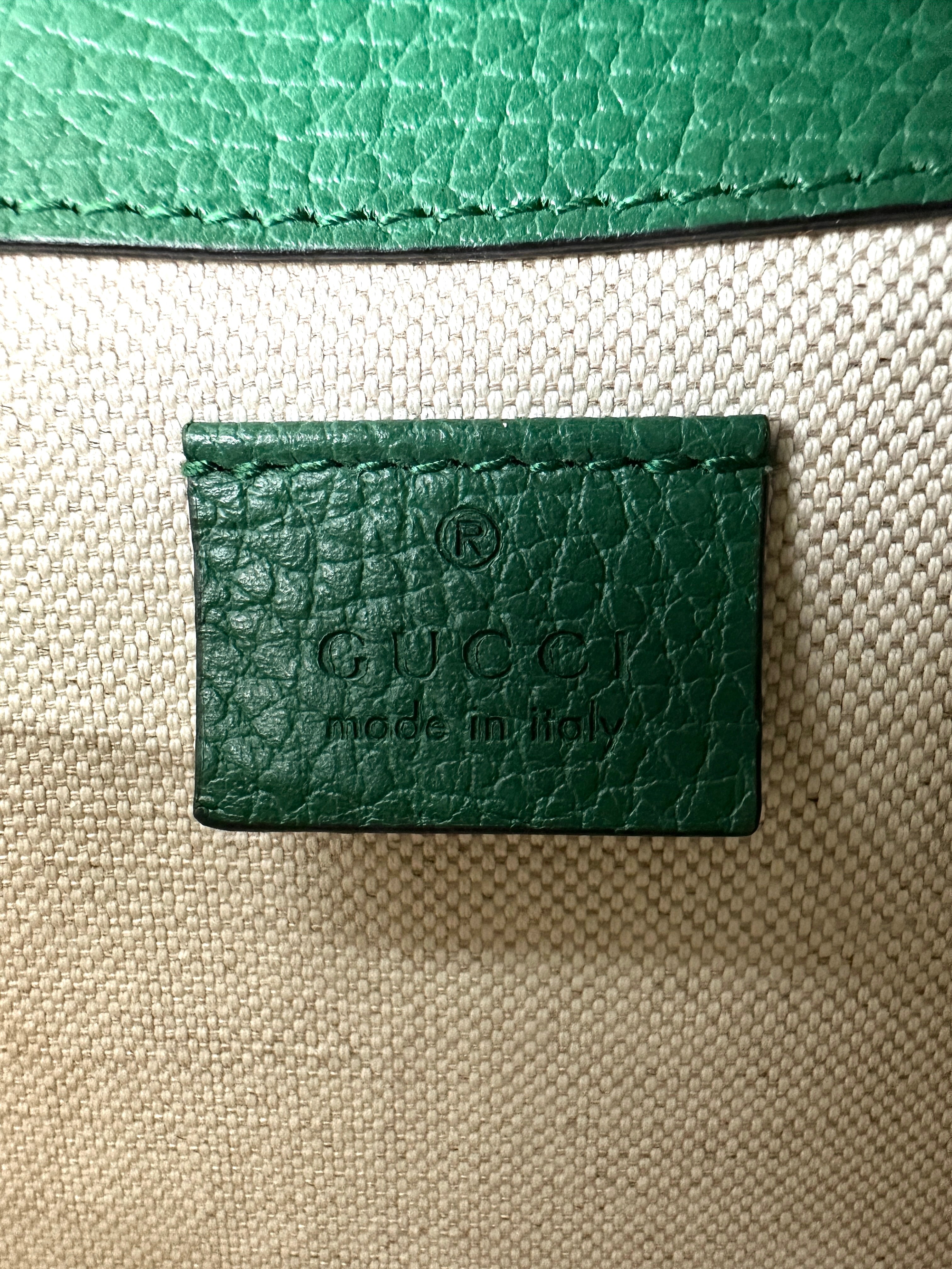Gucci Dionysus Green Leather Medium Size Shoulder Bag GG938