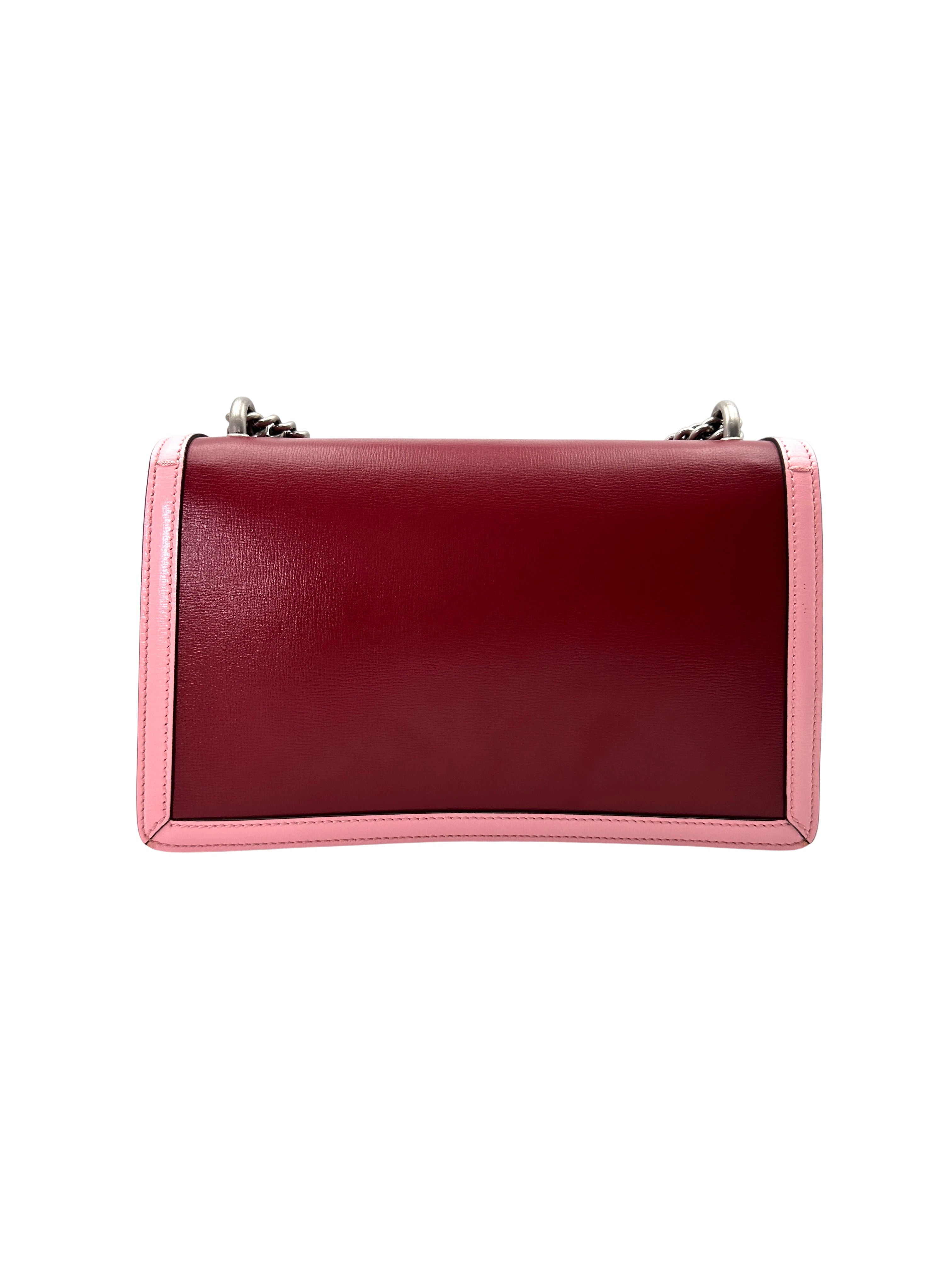 Gucci Dionysus Red/Pink Leather Medium Size Shoulder Bag GG944