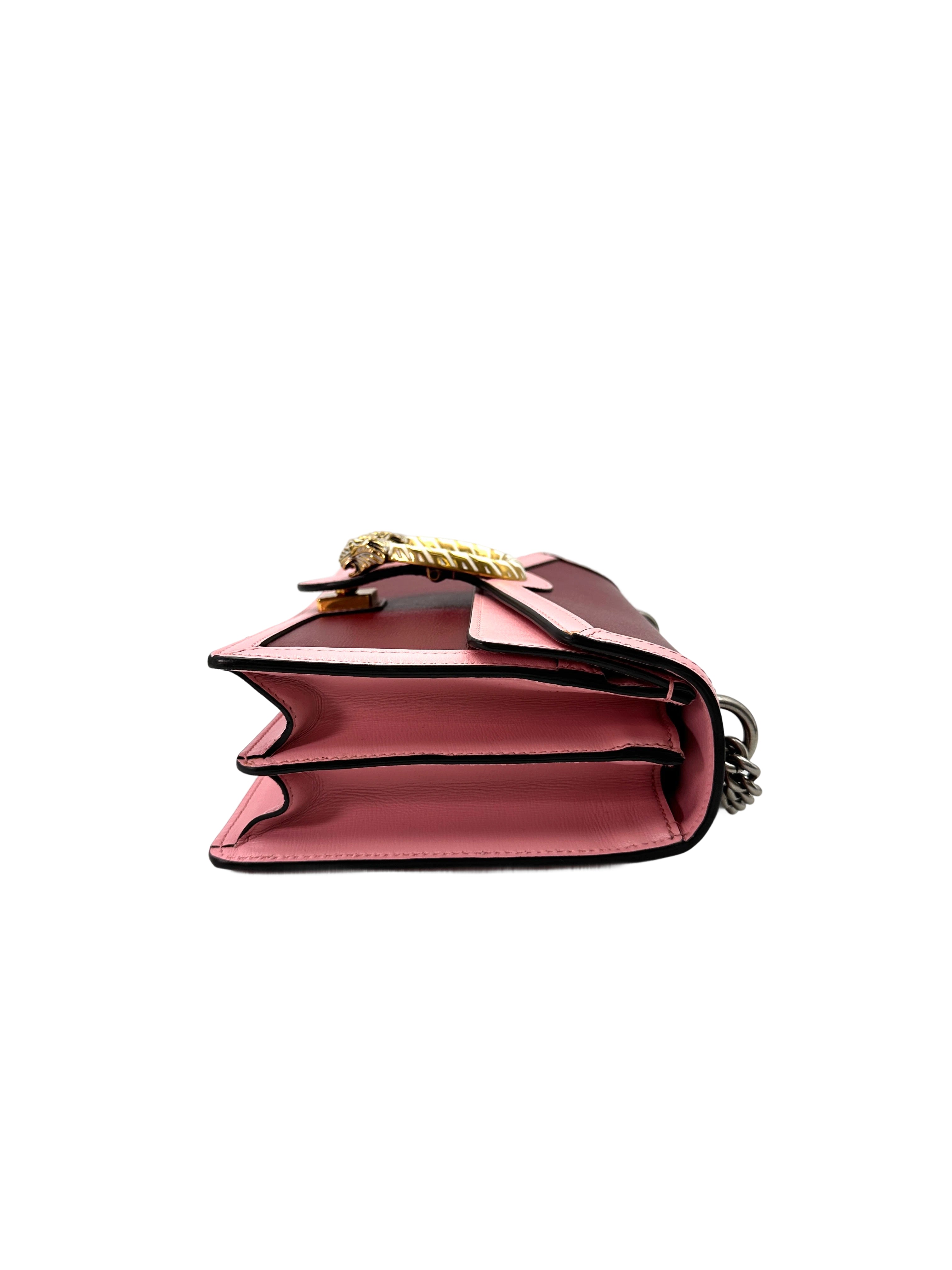 Gucci Dionysus Red/Pink Leather Medium Size Shoulder Bag GG944