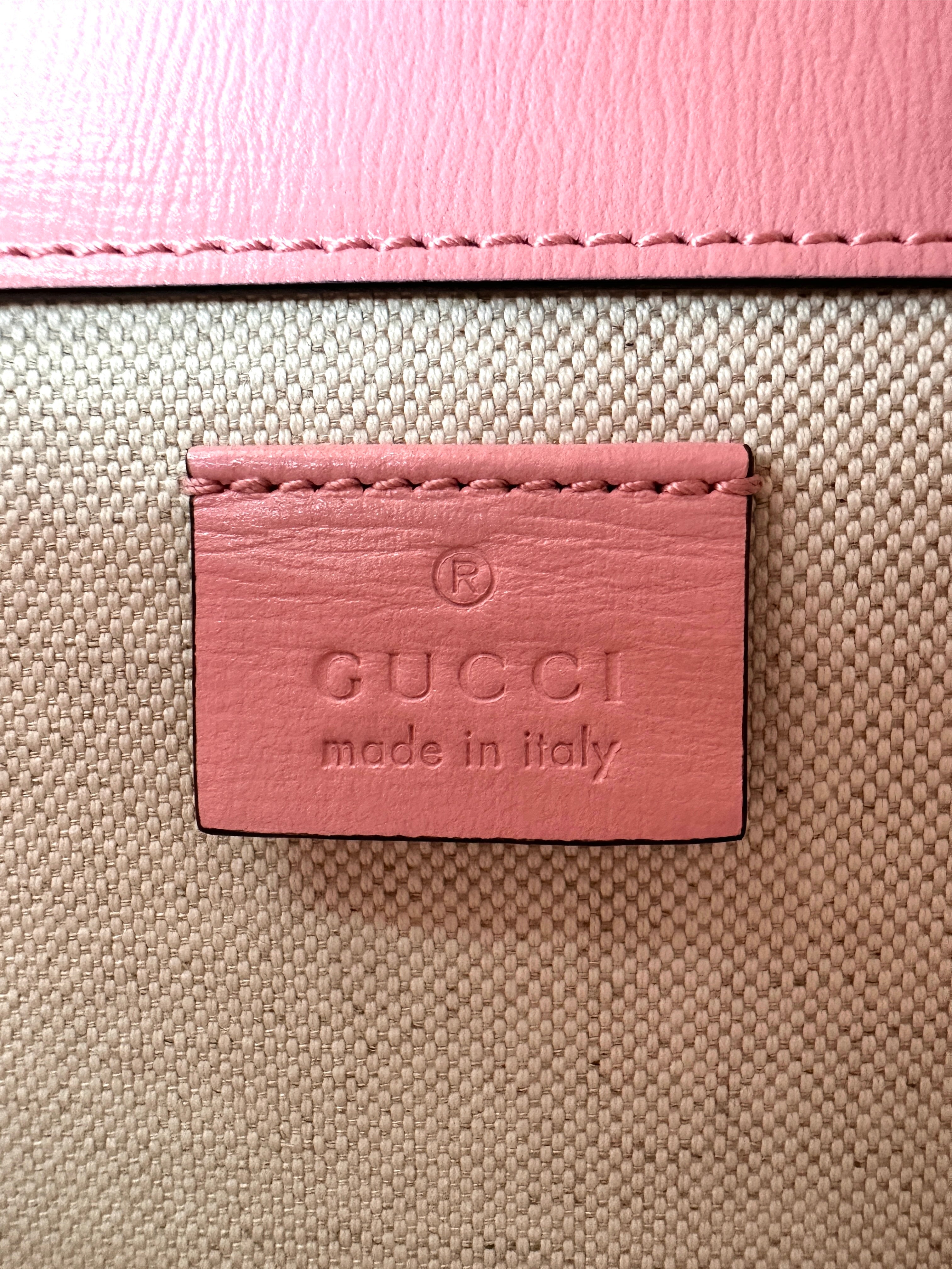 Gucci Dionysus Red/Pink Leather Medium Size Shoulder Bag GG944