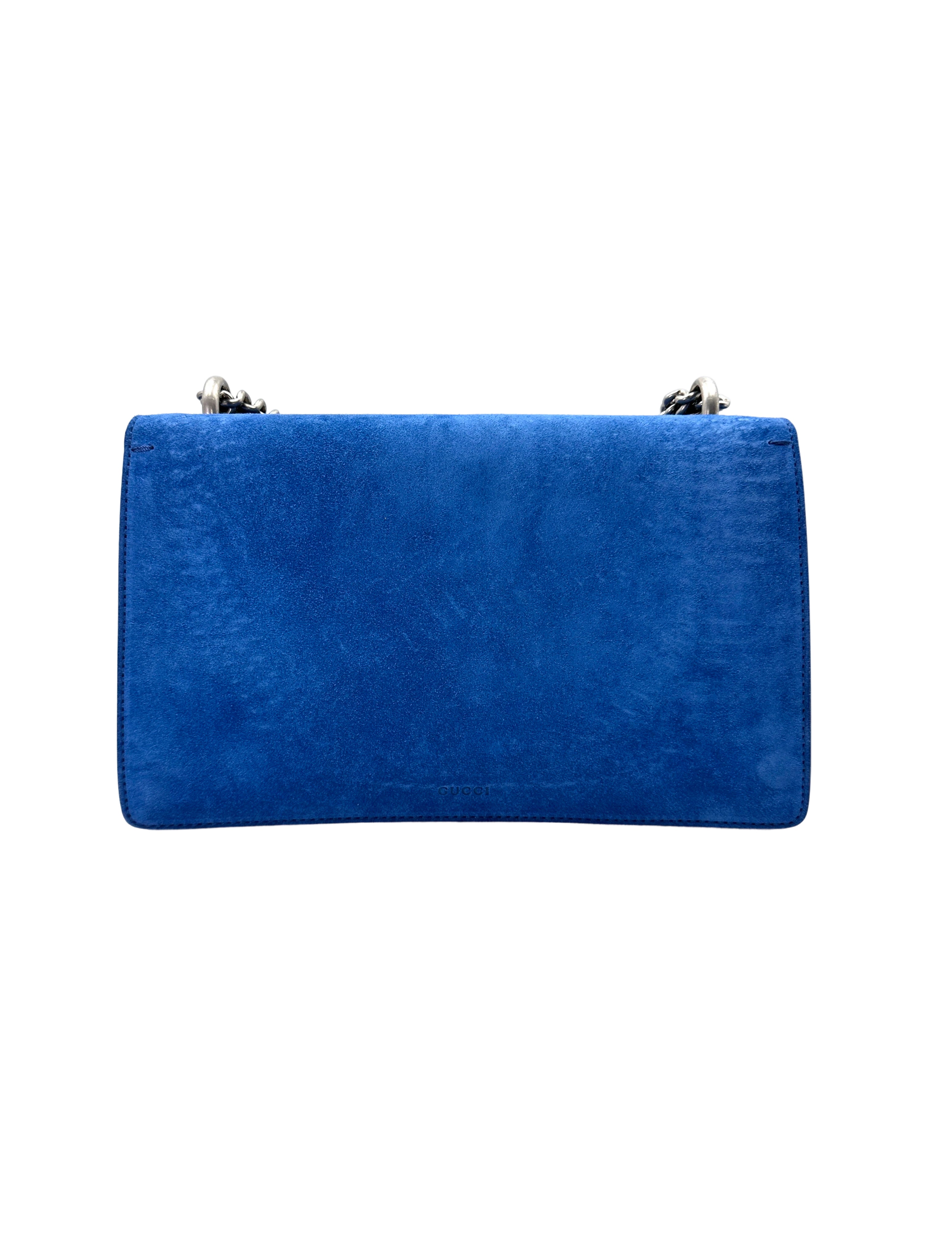 Gucci Dionysus Blue Suede Shoulder Bag GG940