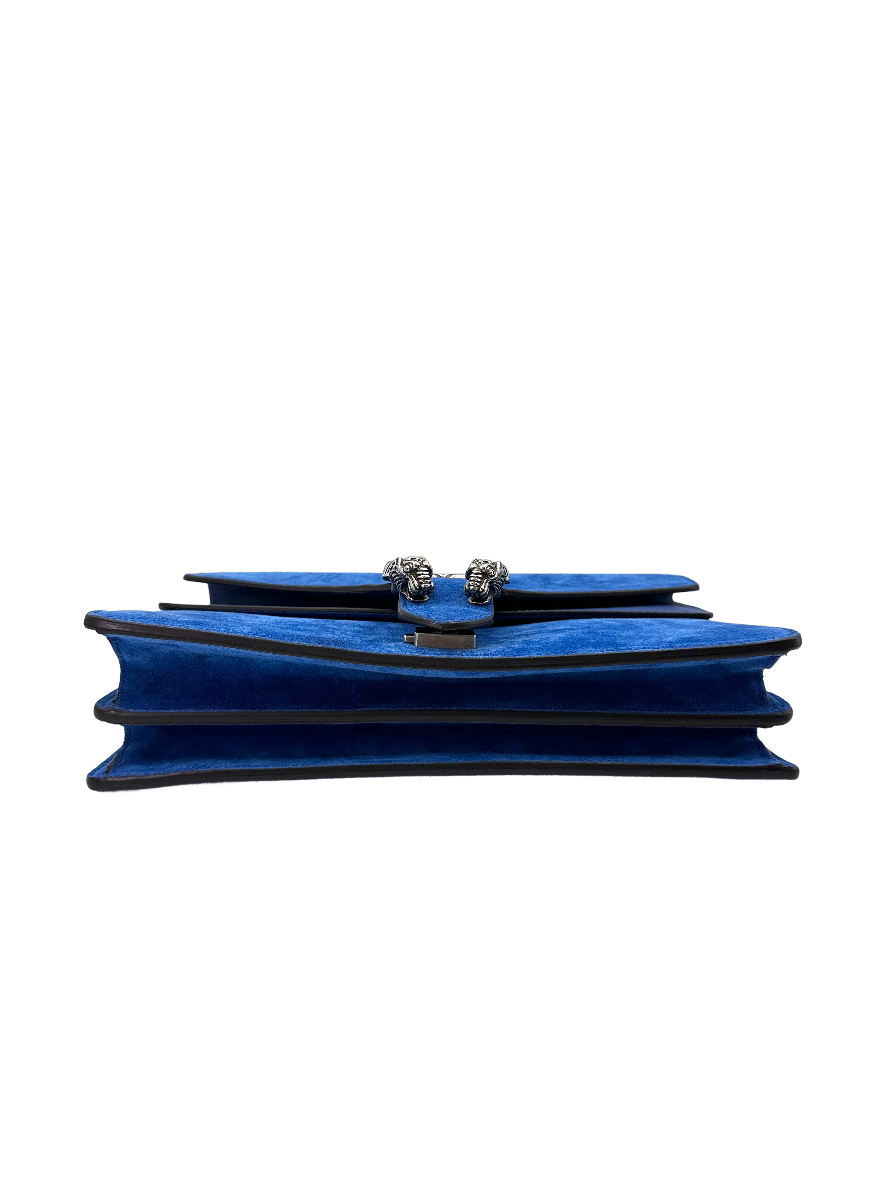 Gucci Dionysus Blue Suede Shoulder Bag GG940
