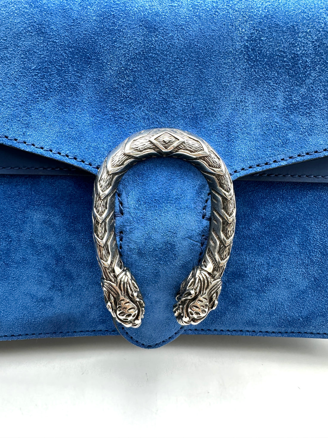 Gucci Dionysus Blue Suede Shoulder Bag GG940