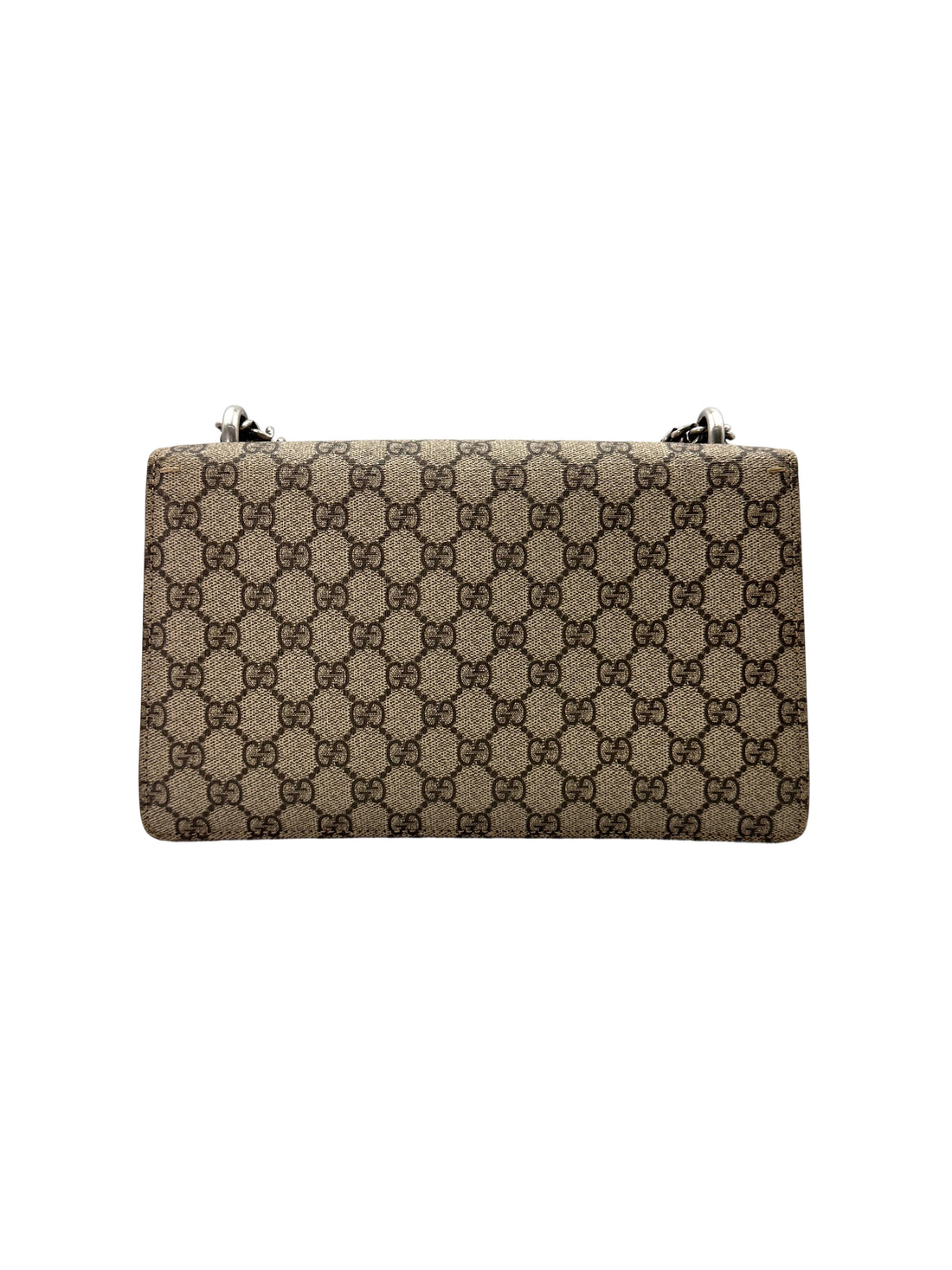 Gucci Dionysus GG Supreme Canvas Medium Size Shoulder Bag With Brown Trim GG943