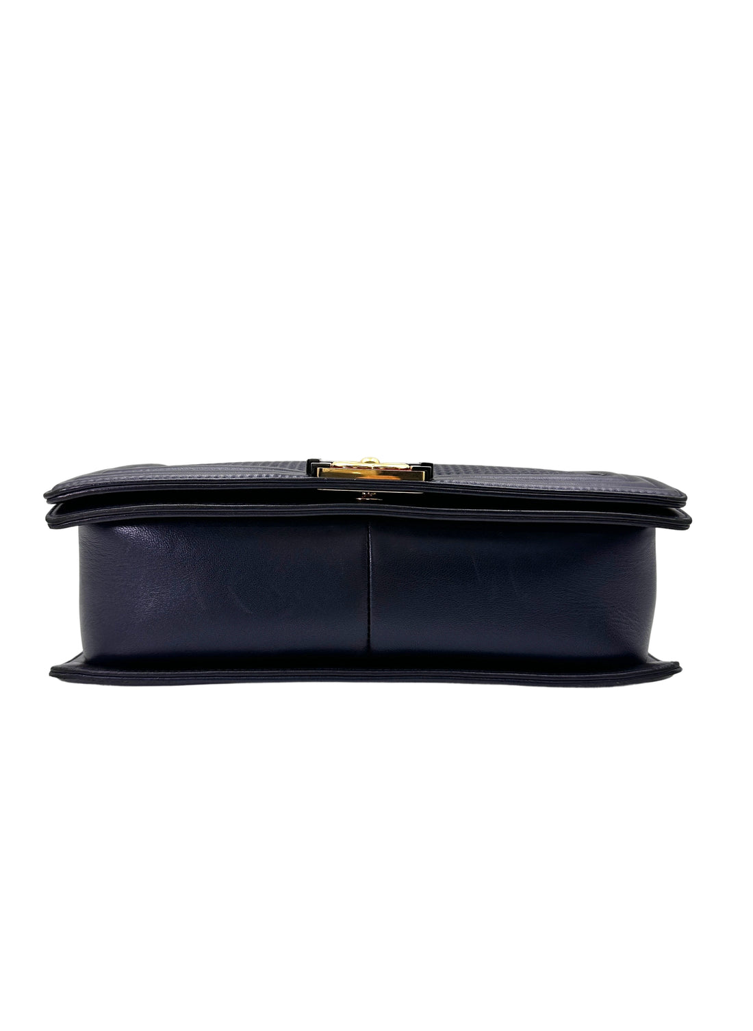 Chanel LeBoy Cube Navy Quilted Calfskin Large Size Flap Bag(18***32) CC1914