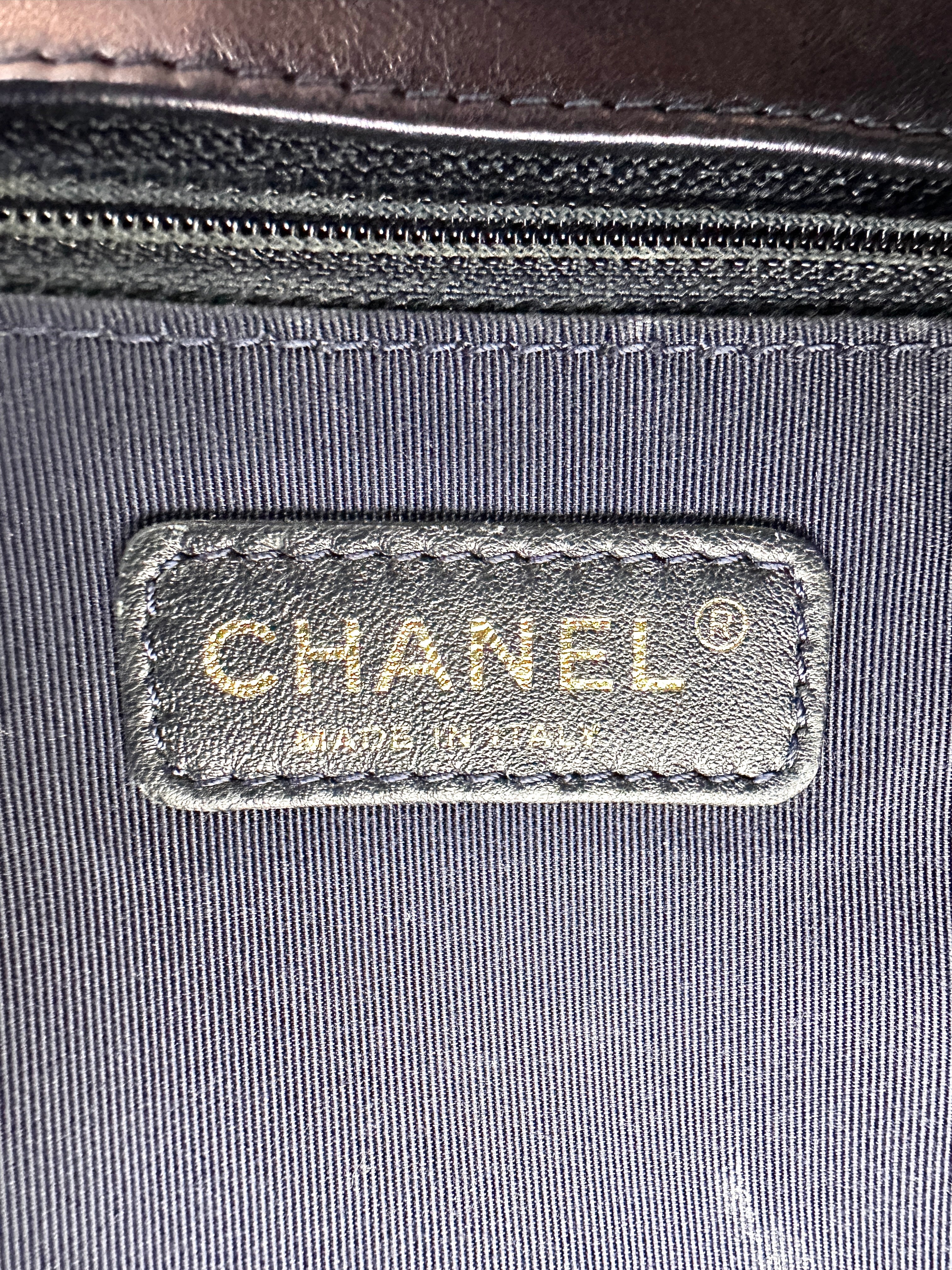 Chanel LeBoy Cube Navy Quilted Calfskin Large Size Flap Bag(18***32) CC1914