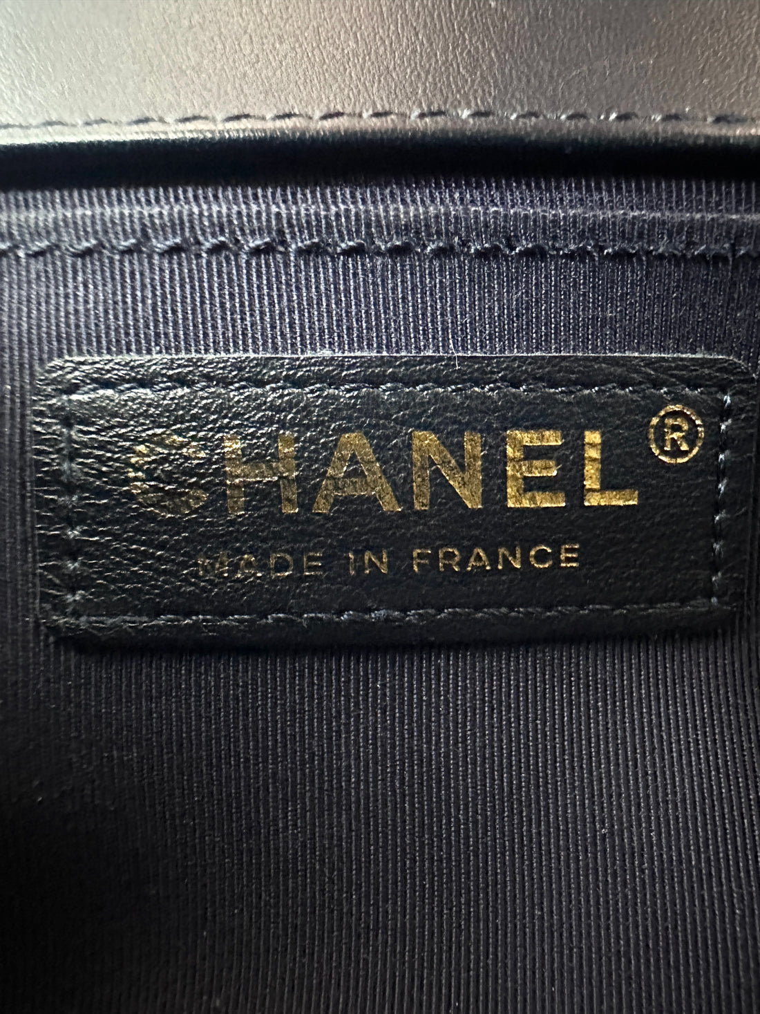 Chanel LeBoy Navy Braided Woven Leather Small Size Flap Bag With Gold Buckle(26***04) CC1919