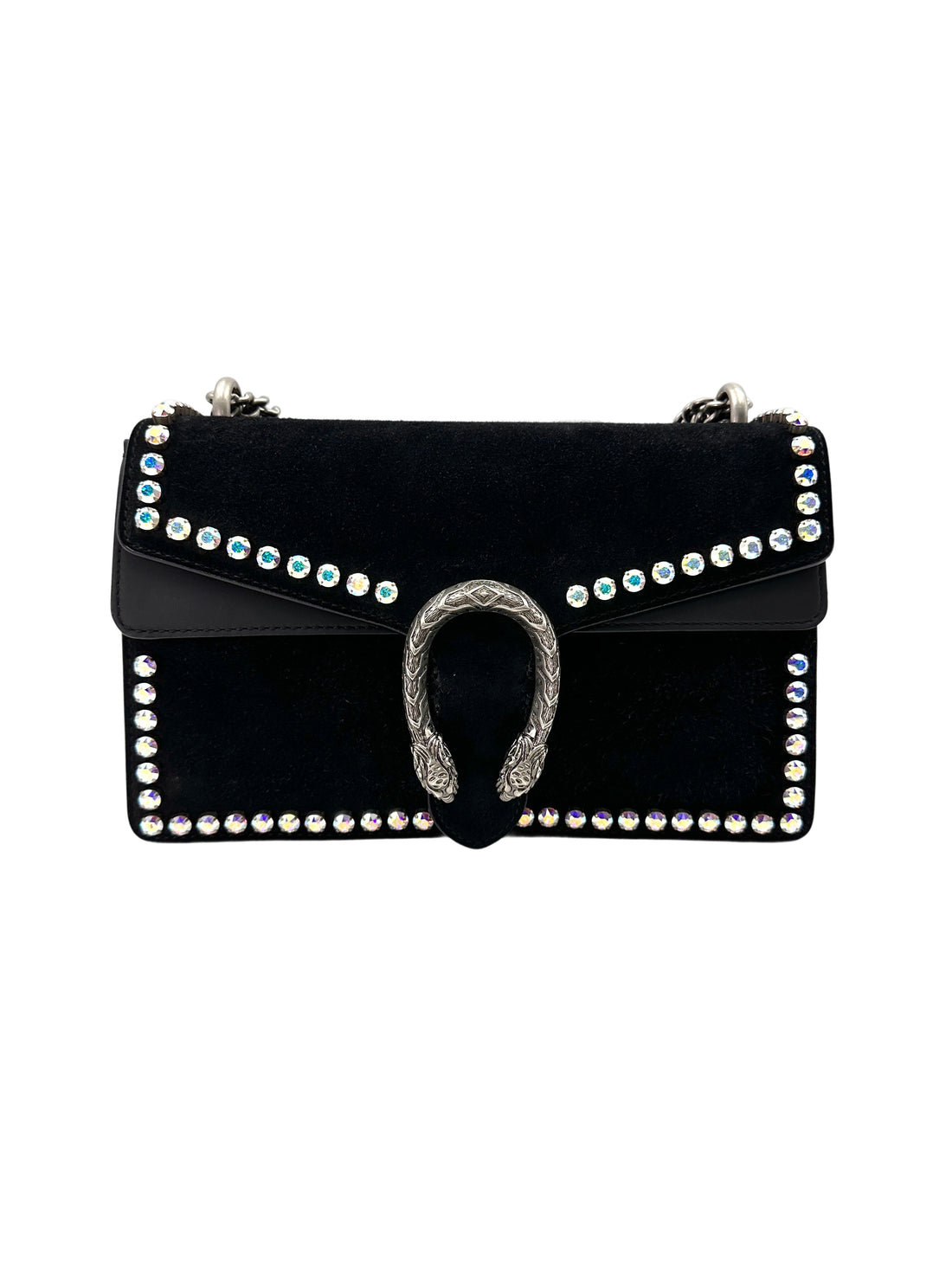 Gucci Dionysus GG Supreme Crystal Black Canvas Shoulder Bag GG945