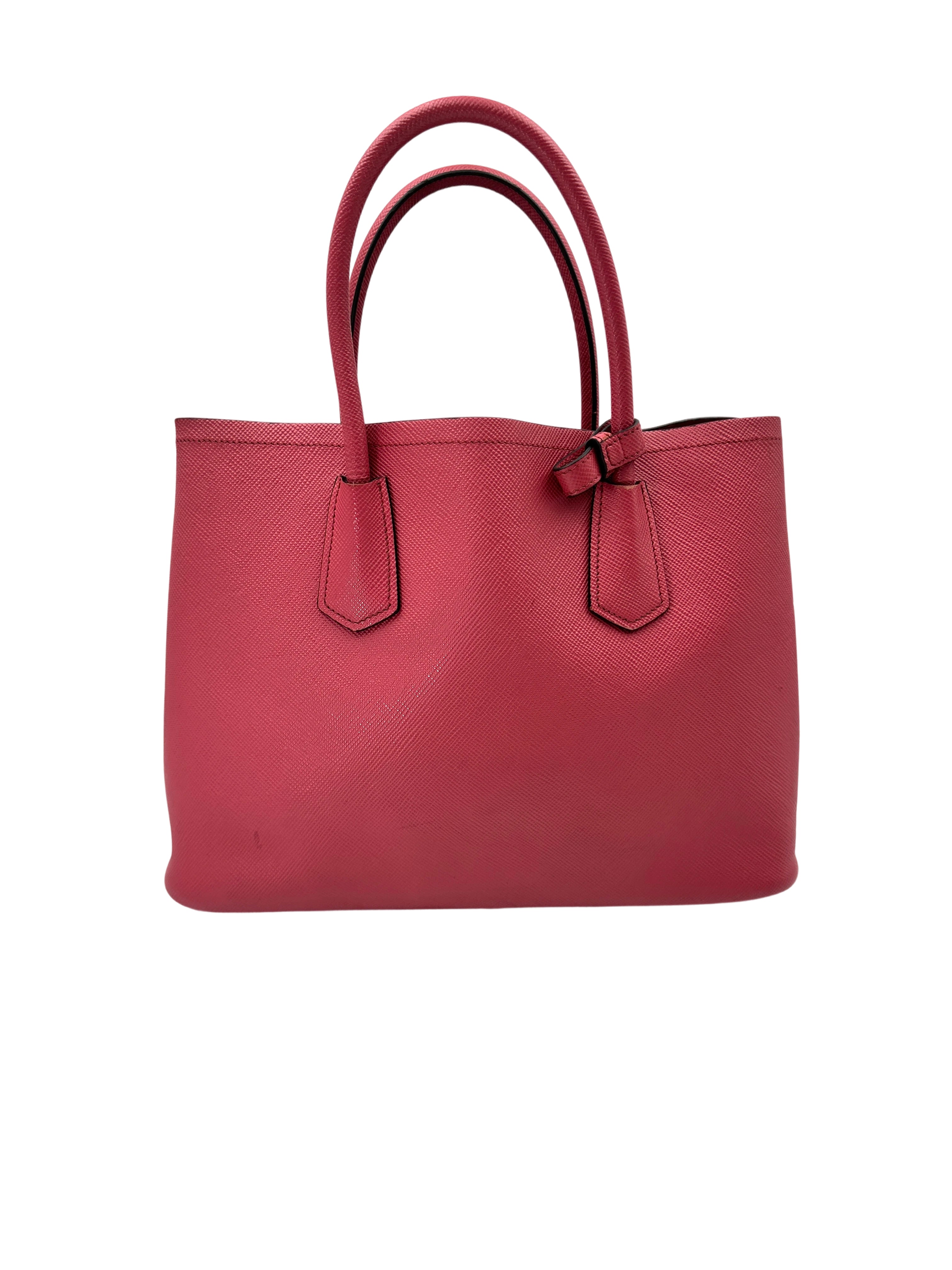 Prada Galleria Red Saffiano Leather Handle Bag PR313