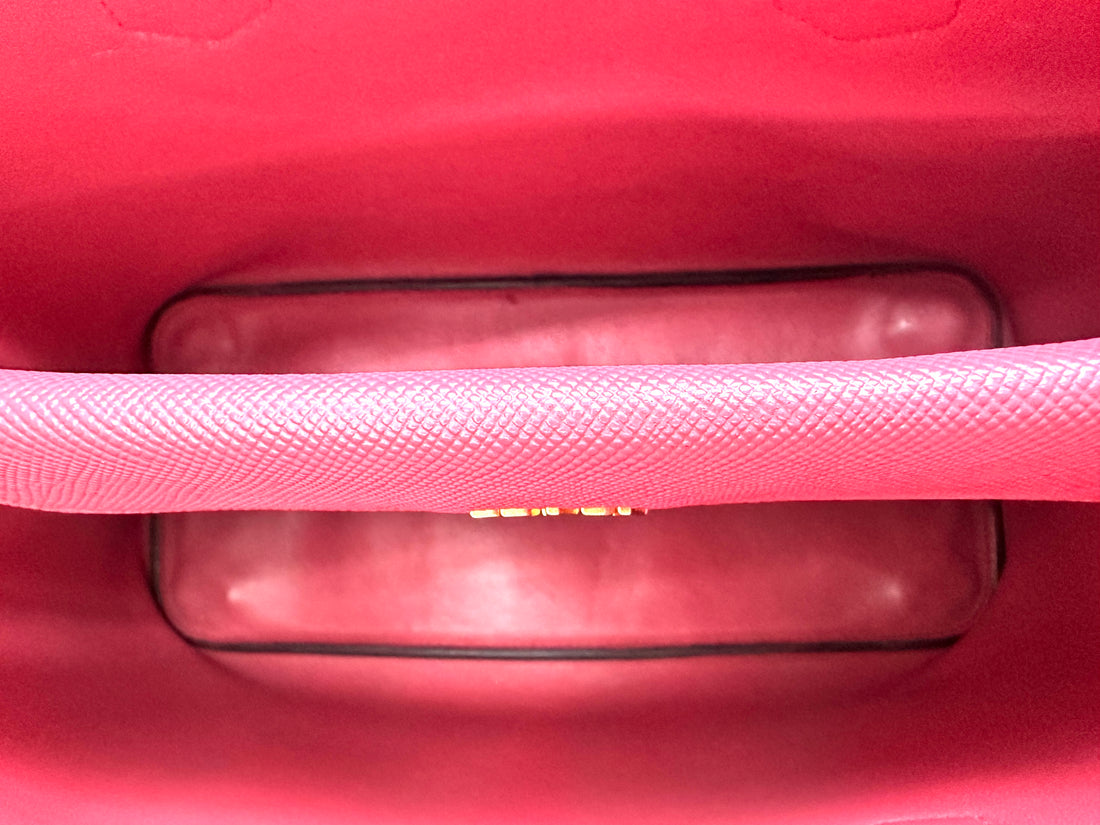 Prada Galleria Red Saffiano Leather Handle Bag PR313