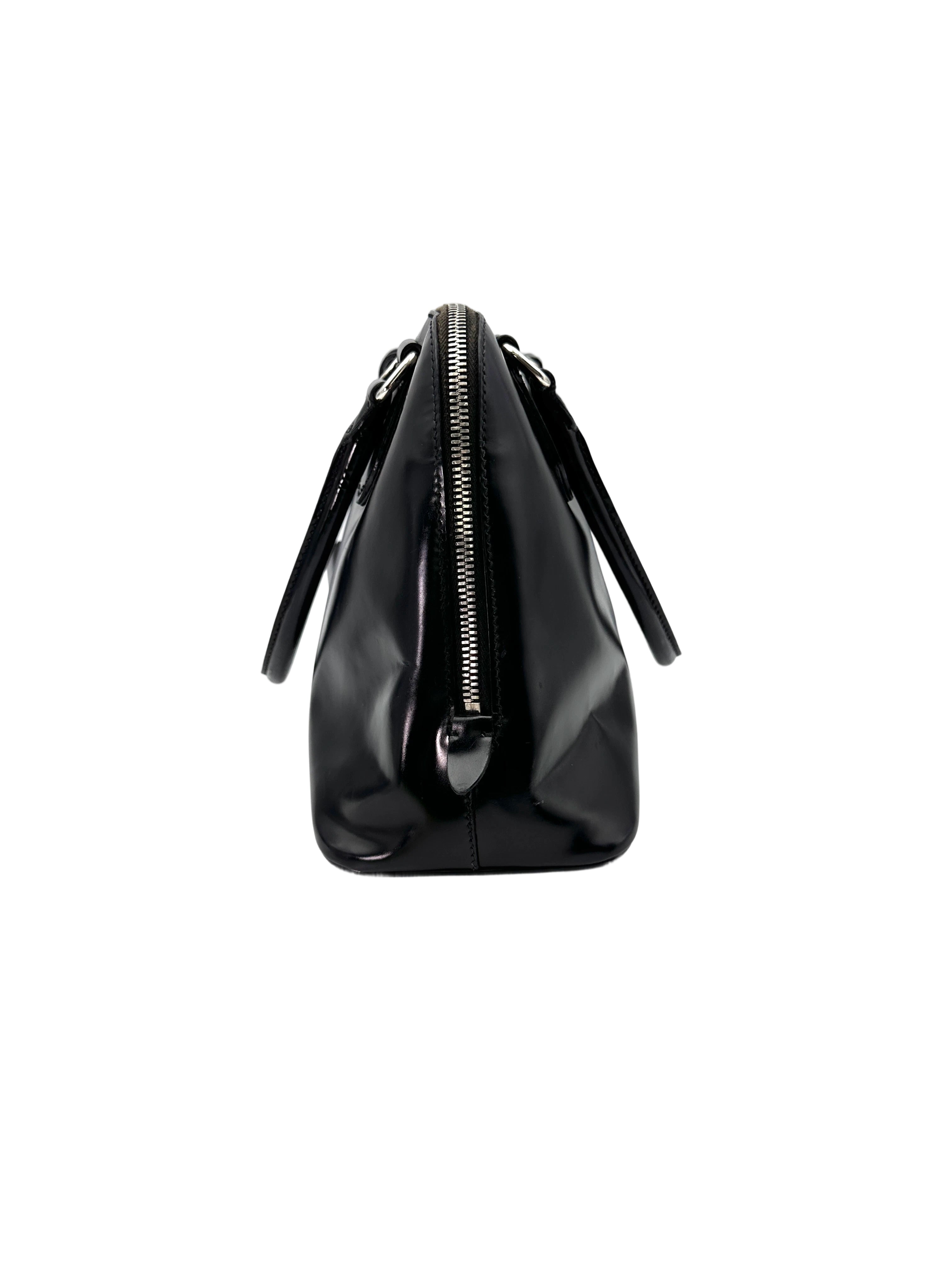 Prada Promenade Black Saffiano Leather Handle Bag PR314