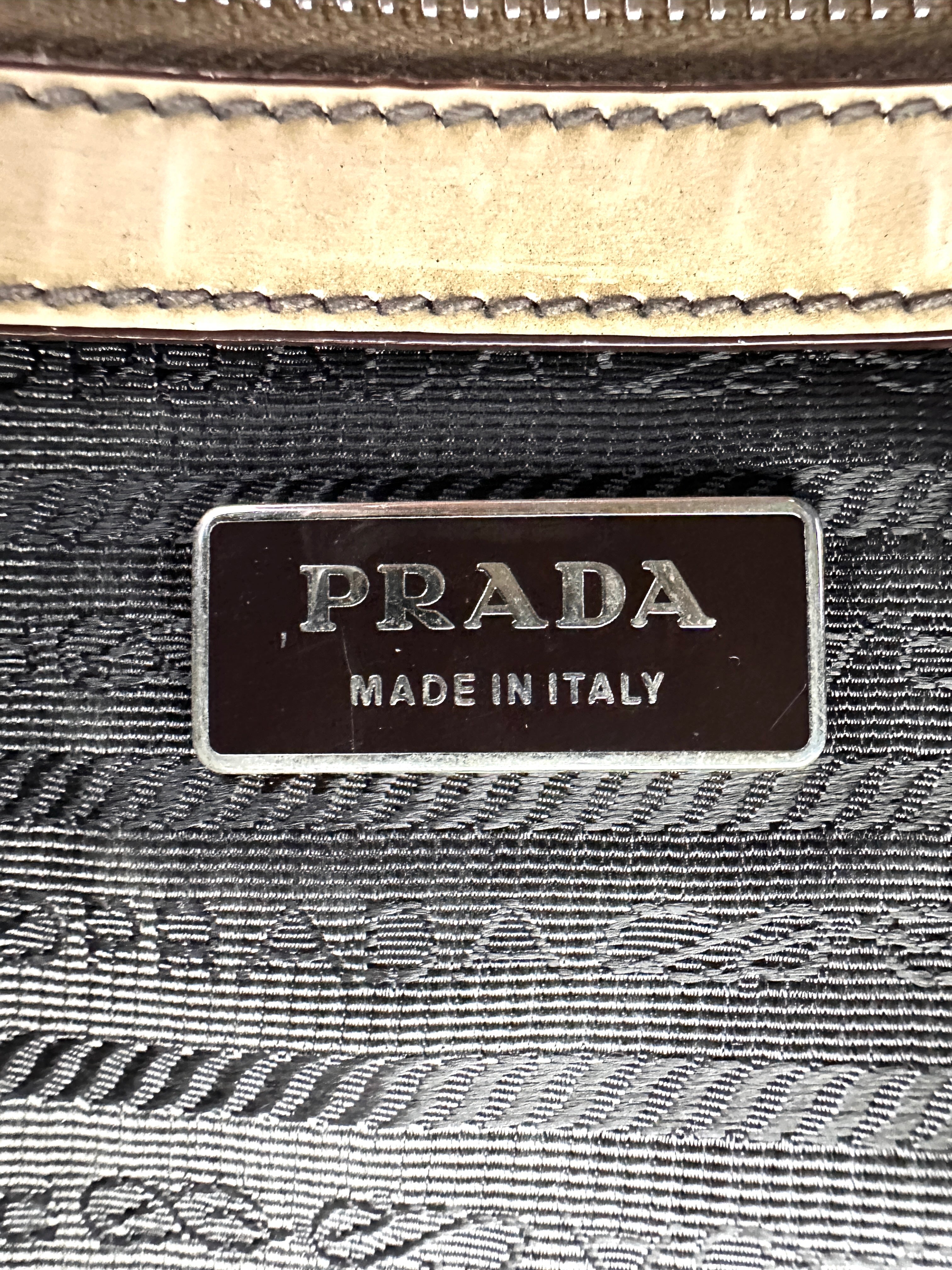 Prada Promenade Black Saffiano Leather Handle Bag PR314