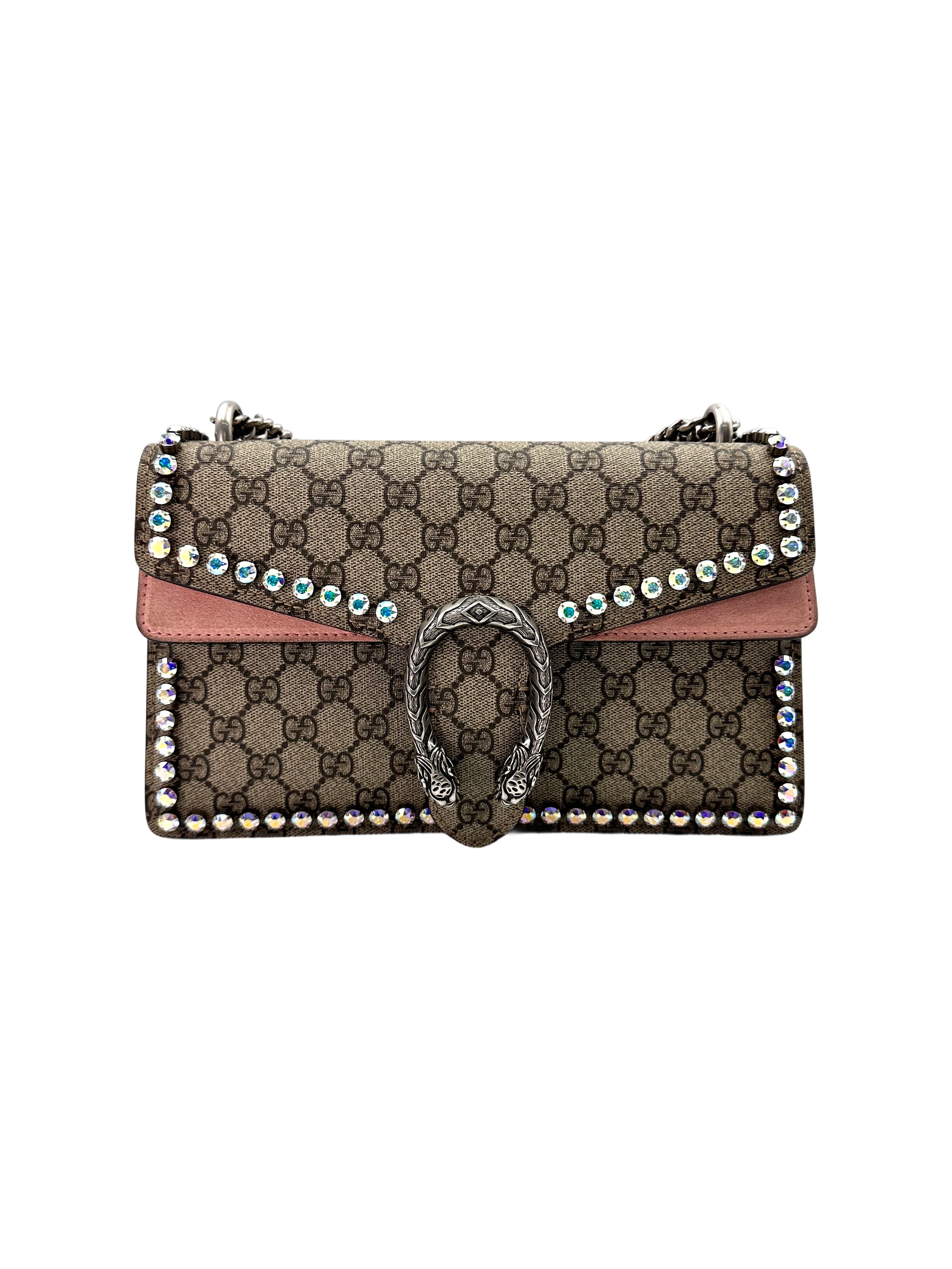 Gucci Dionysus GG Supreme Crystal Canvas Shoulder Bag GG948