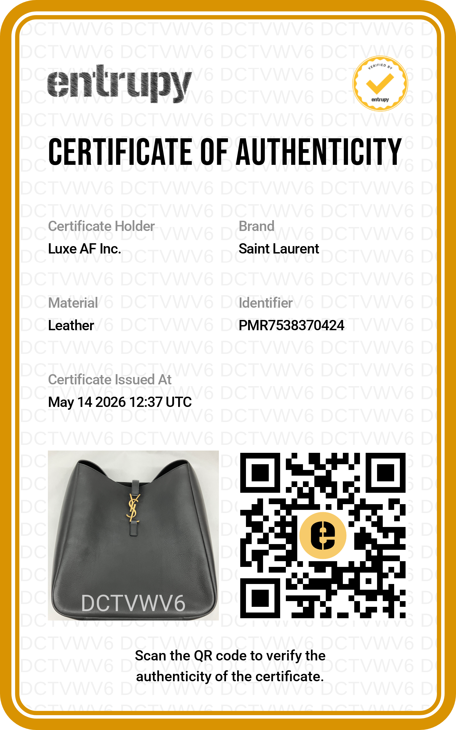 Saint Laurent Black Leather Hobo Bag SL233