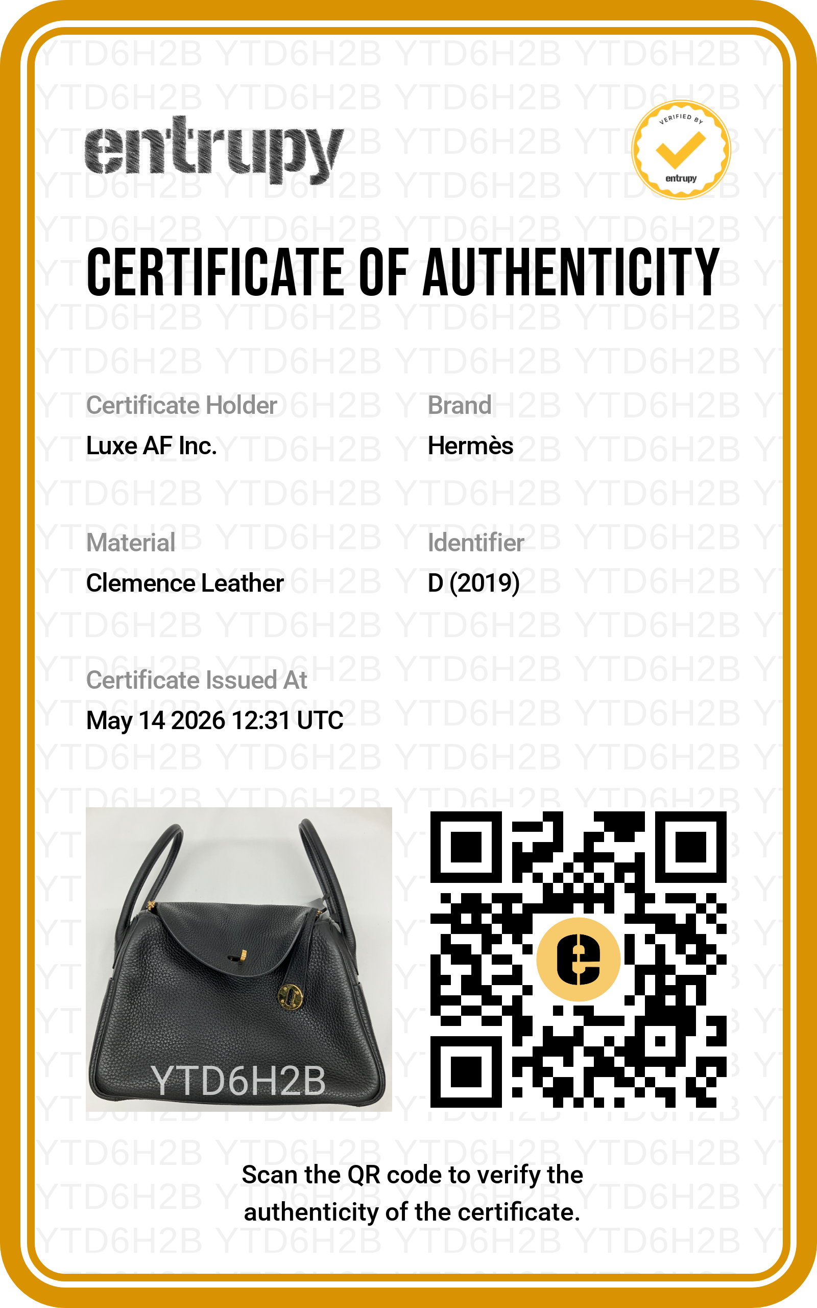 Hermes Lindy26 Black Clemence Leather Handle Bag HR107
