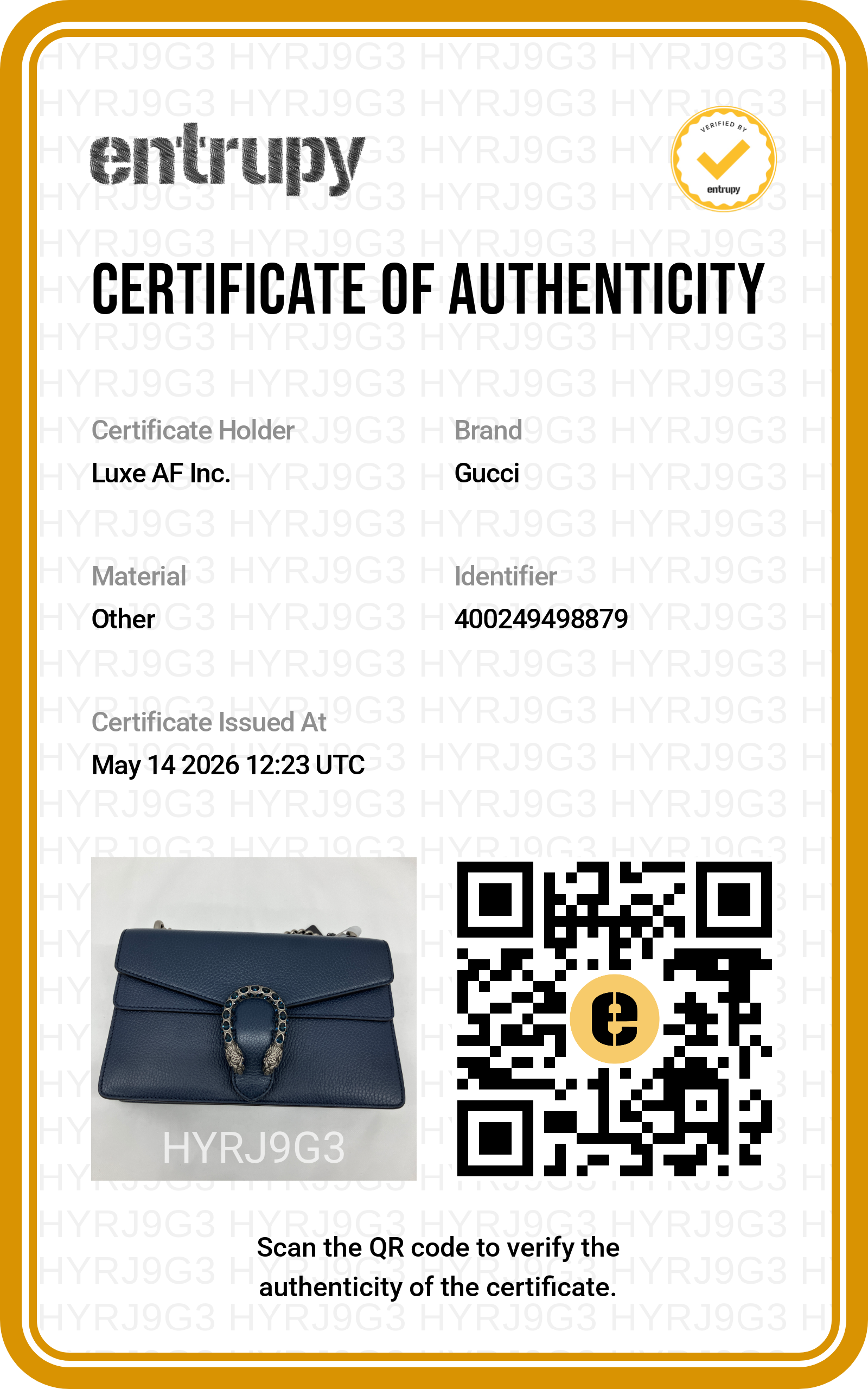 Gucci Dionysus Navy Leather Shoulder Bag GG956