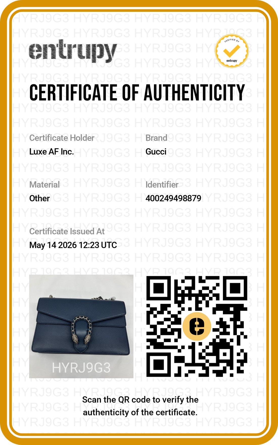 Gucci Dionysus Navy Leather Shoulder Bag GG956