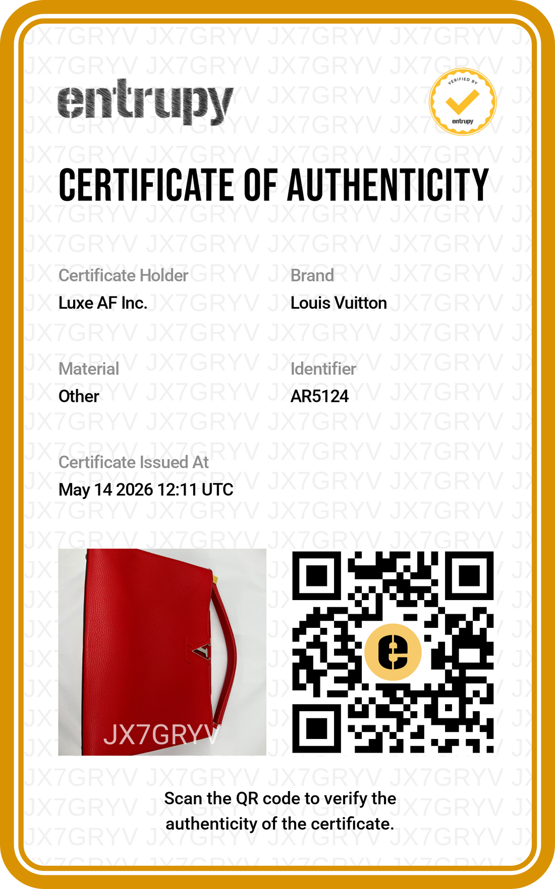 Louis Vuitton Capucines Red Leather Handle Bag LV2677