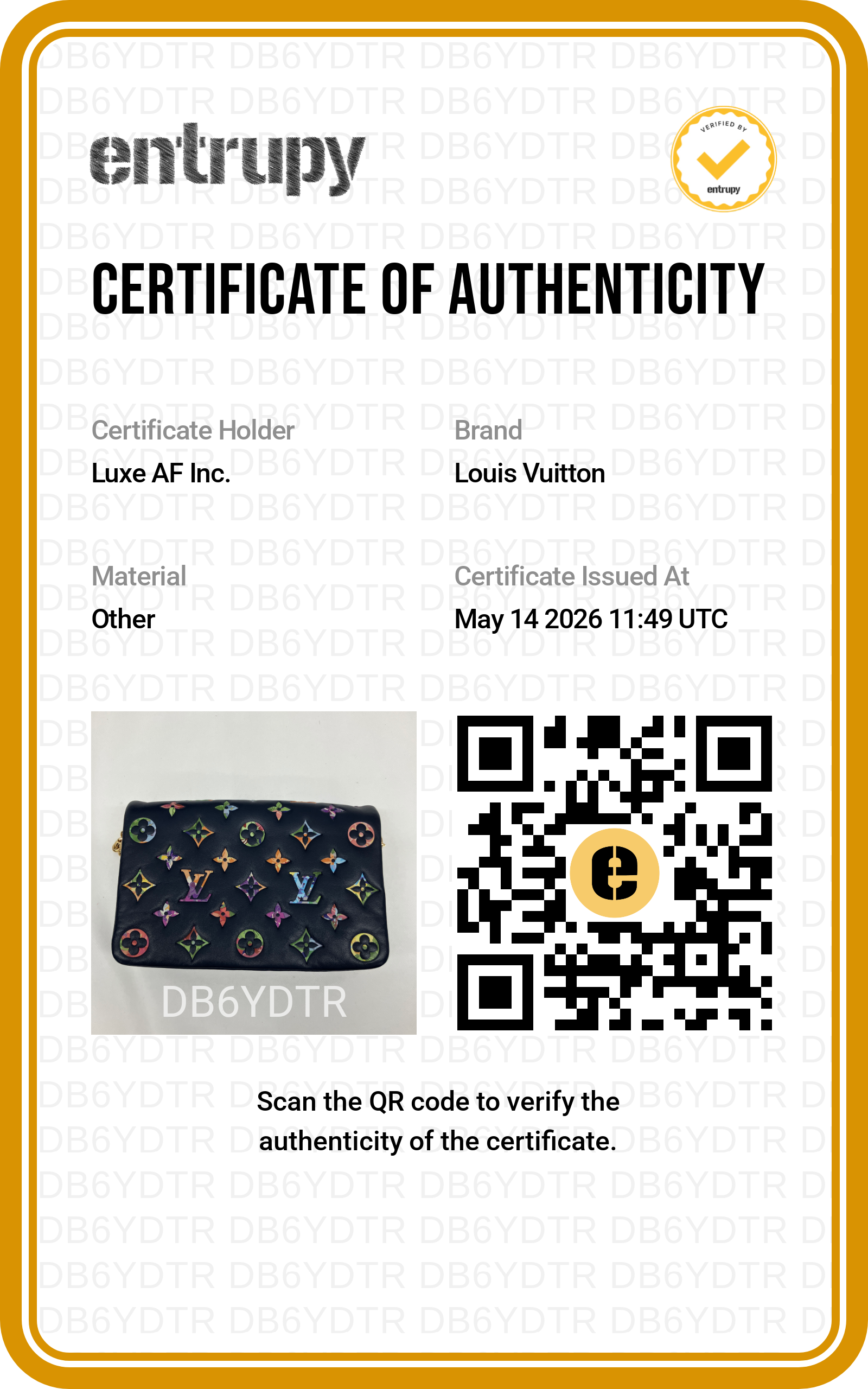 Louis Vuitton New Wave Coussin Rainbow Monogram Embossed Leather Wallet On Chain LV2693