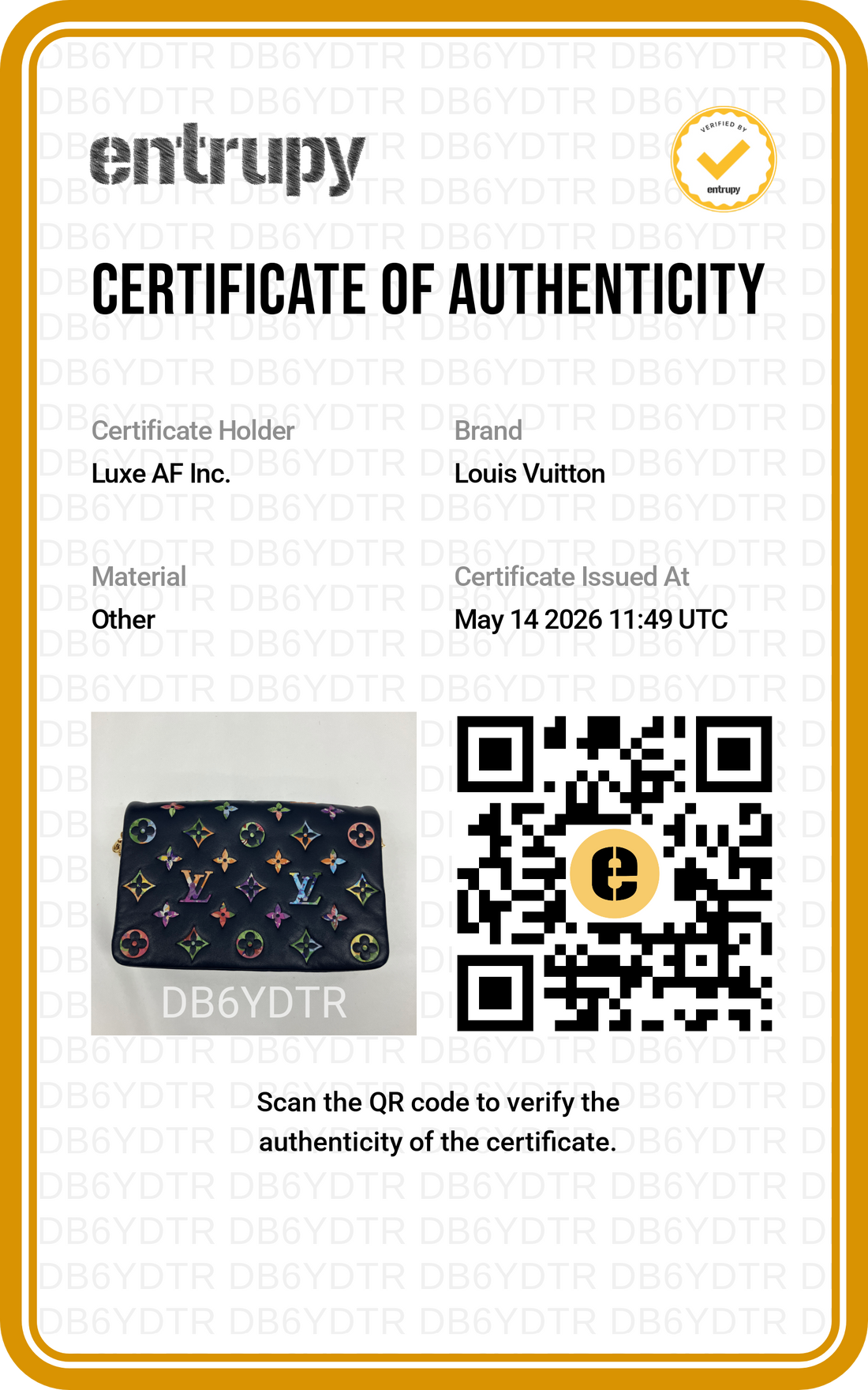 Louis Vuitton New Wave Coussin Rainbow Monogram Embossed Leather Wallet On Chain LV2693