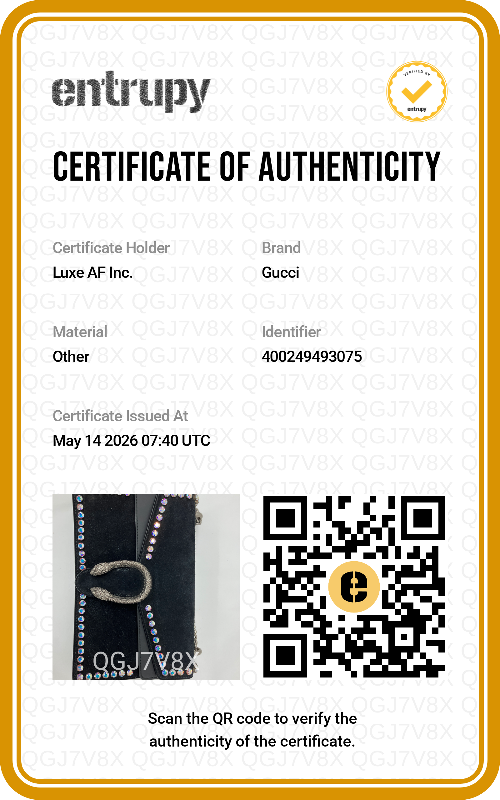 Gucci Dionysus GG Supreme Crystal Black Canvas Shoulder Bag GG945