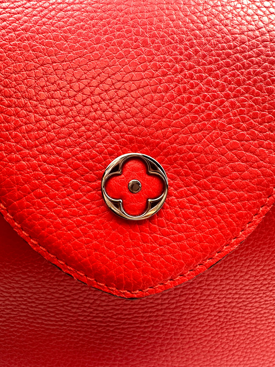 Louis Vuitton Capucines Red Leather Handle Bag LV2677