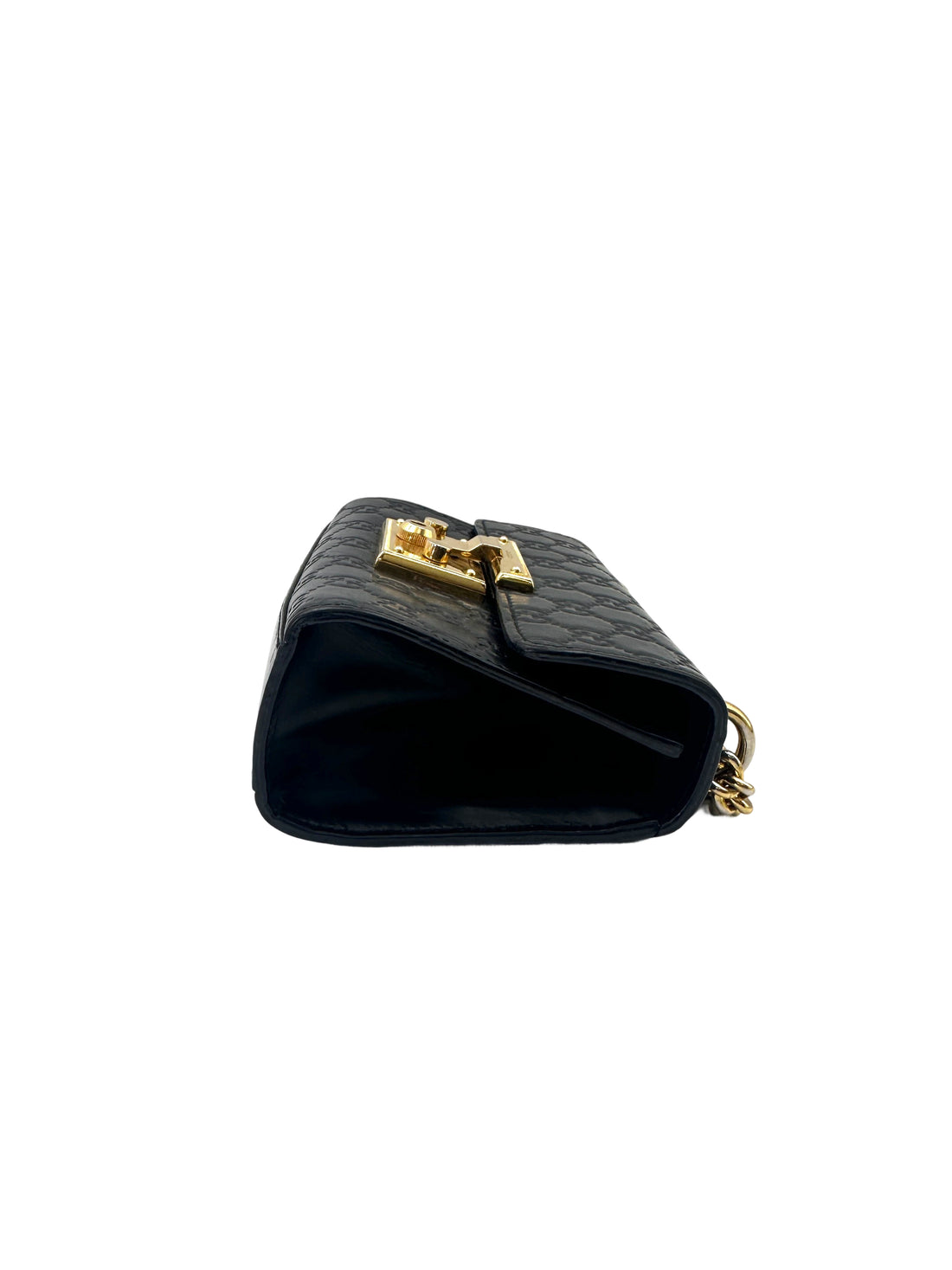 Gucci Padlock Black  Guccissima Leather Shoulder Bag GG949