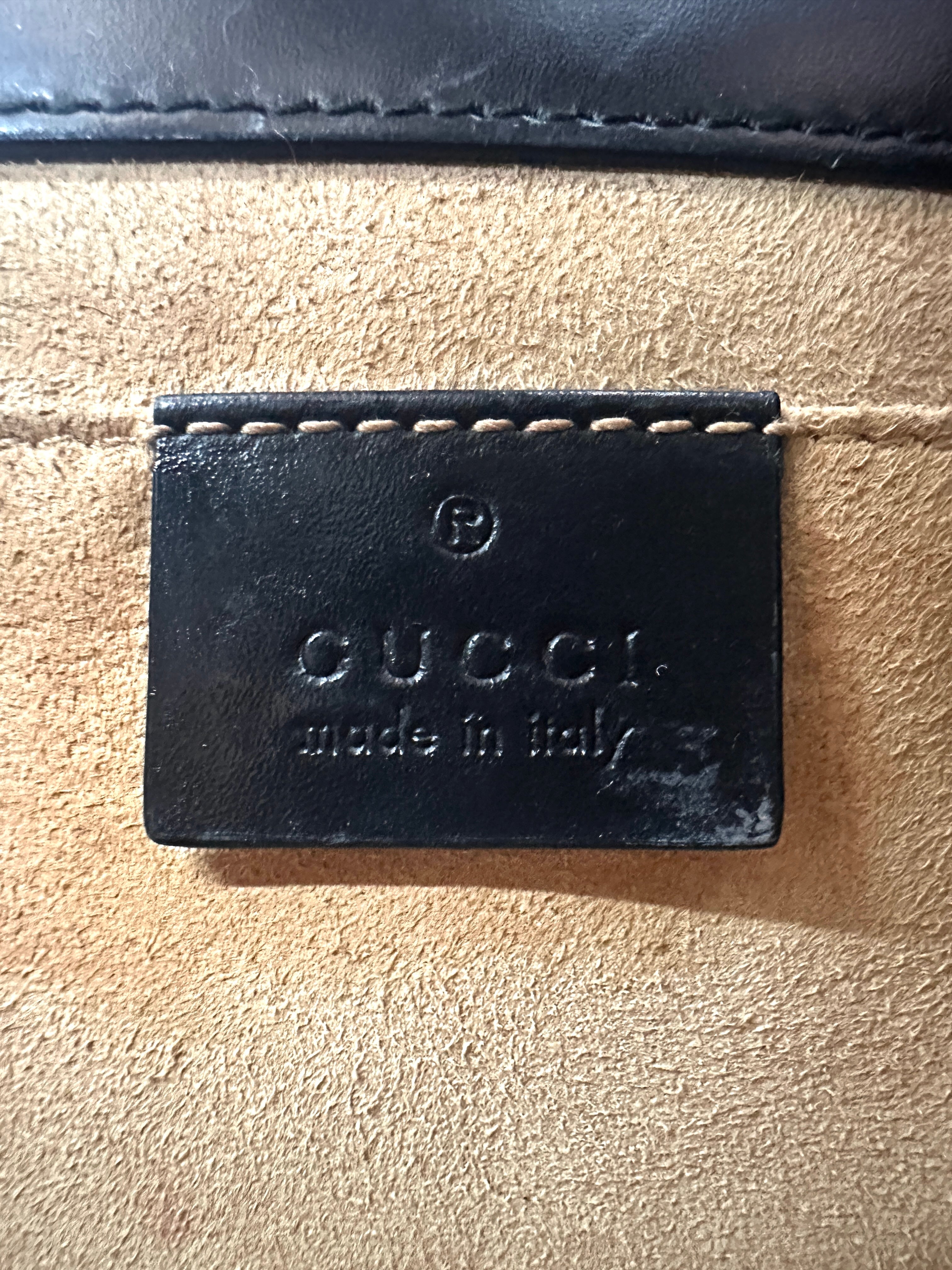 Gucci Padlock Black  Guccissima Leather Shoulder Bag GG949