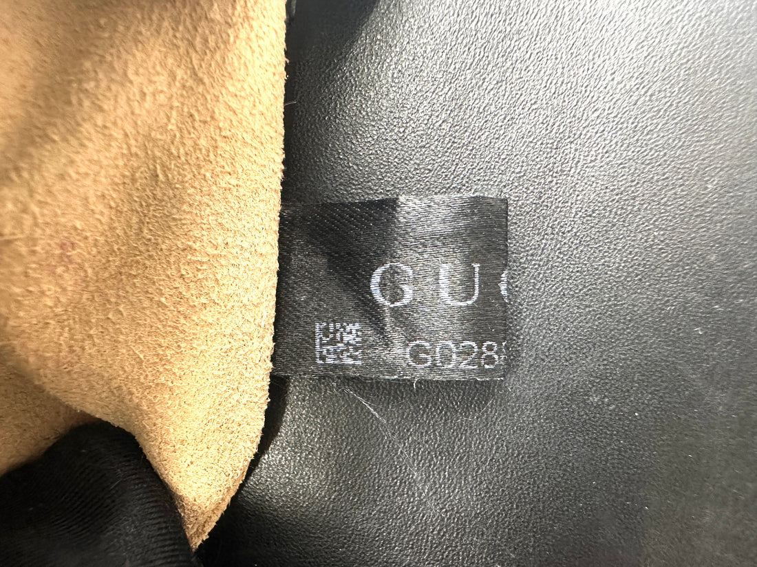 Gucci Padlock Black  Guccissima Leather Shoulder Bag GG949